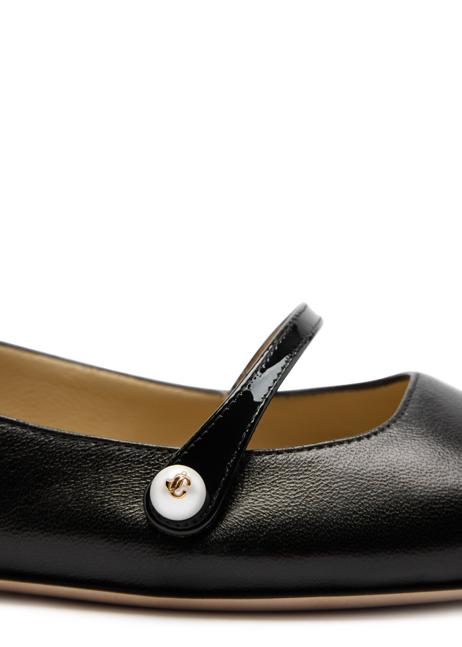 Jimmy Choo Elisa Leather Flats - 4