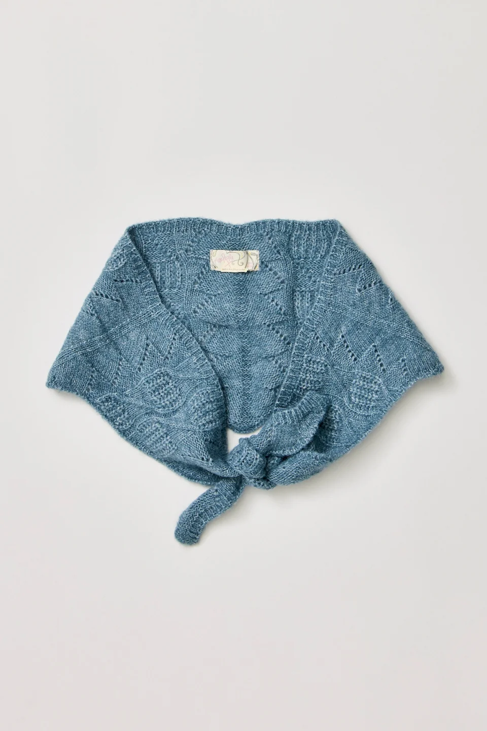 Cozy Cable Triangle Scarf - 1