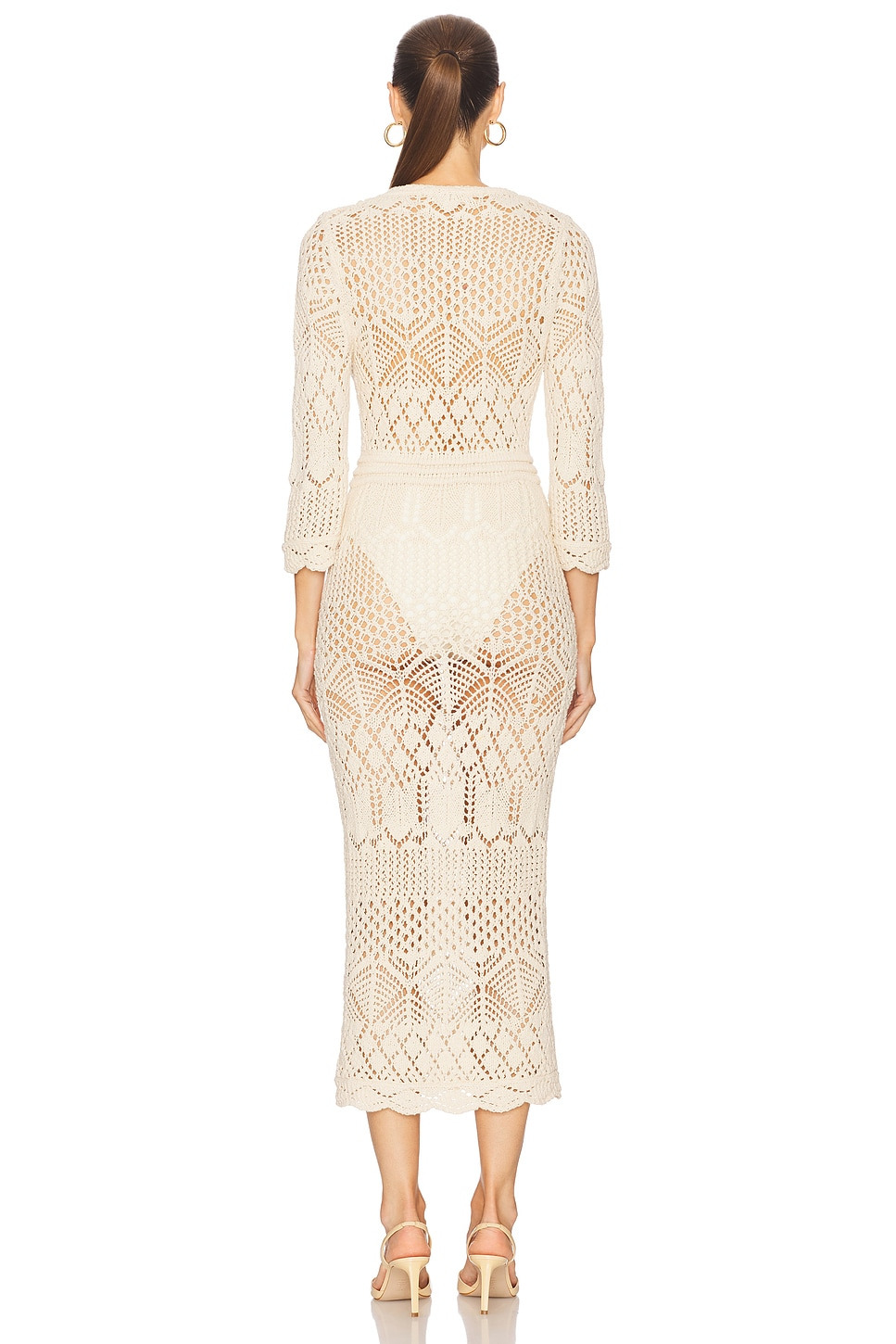 Dovie Mixed Pointelle Dress - 3