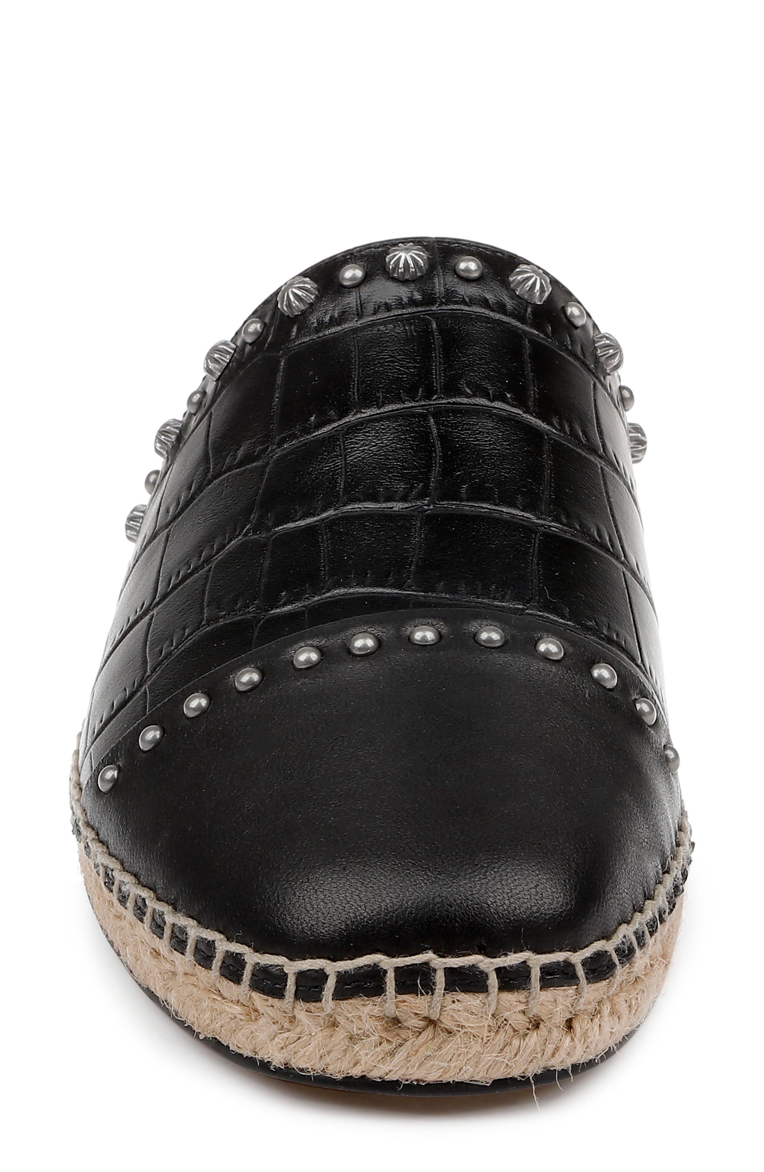 L'AGENCE Helenor Croc Embossed Mule in Black Croco Embossed at Nordstrom - 4