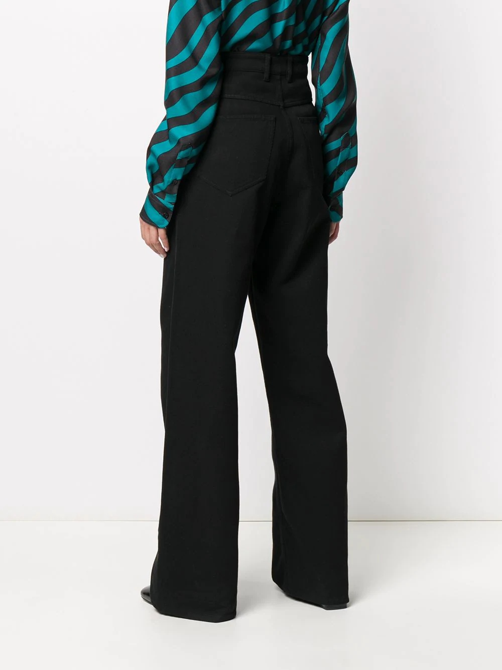 high-waisted wide-leg trousers - 4