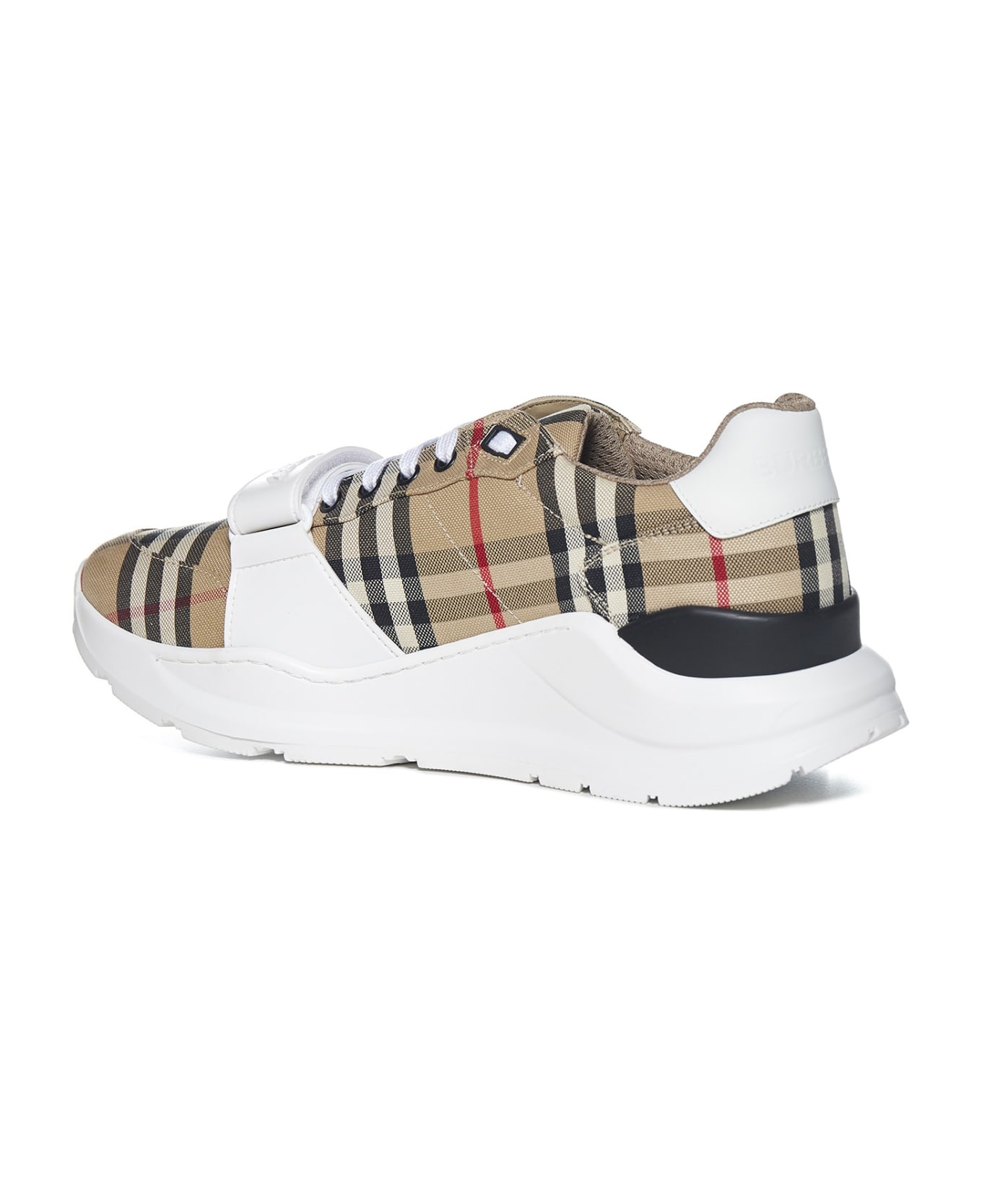 Beige New Regis Check Sneakers - 3