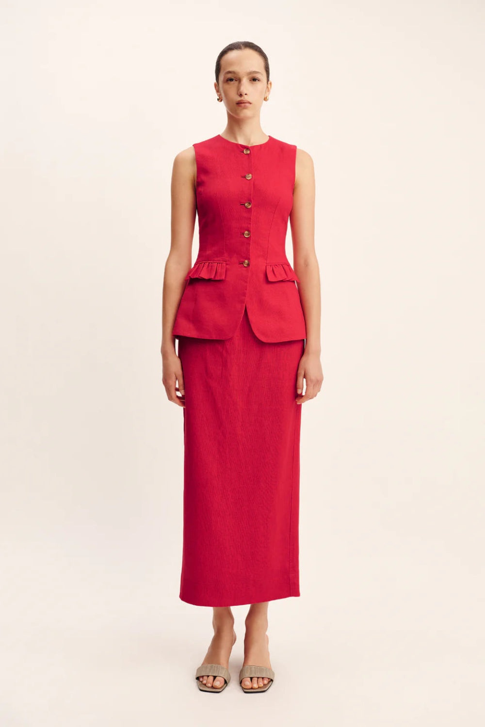 Bonnie Pencil Skirt Red - 2