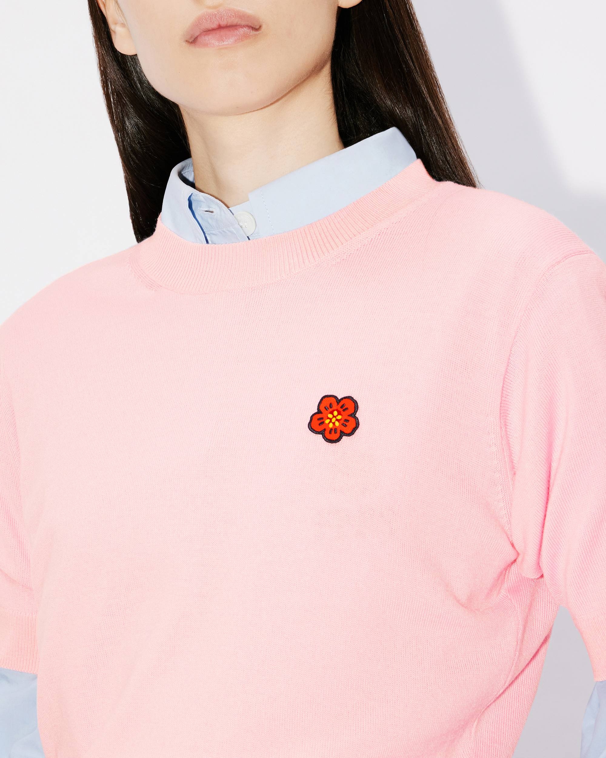 'Boke Flower Crest' embroidered short-sleeved jumper - 6