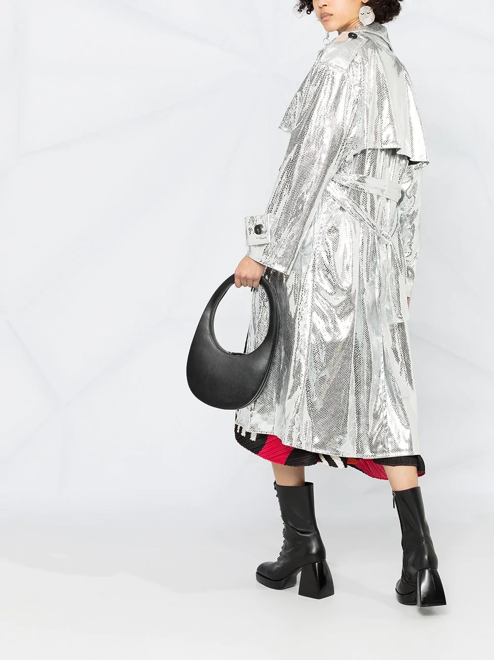 metallic trench coat - 4