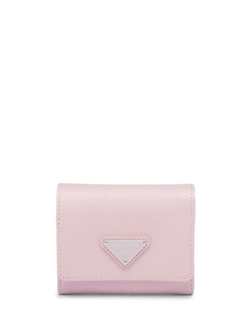 triangle-logo Saffiano leather wallet - 1
