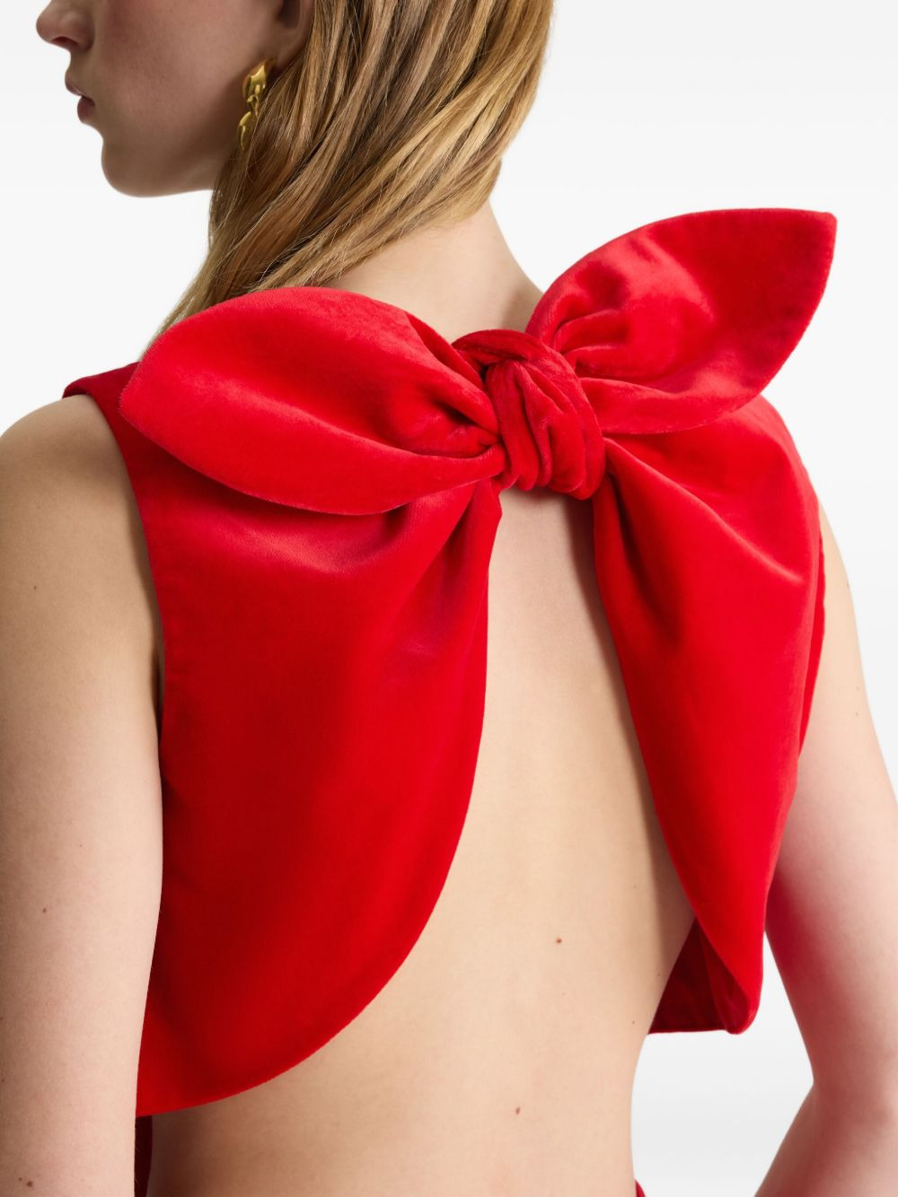 bow-detail sleeveless top - 5