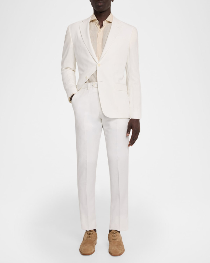 EMPORIO ARMANI Men's Lyocell-Blend Flat-Front Trousers outlook