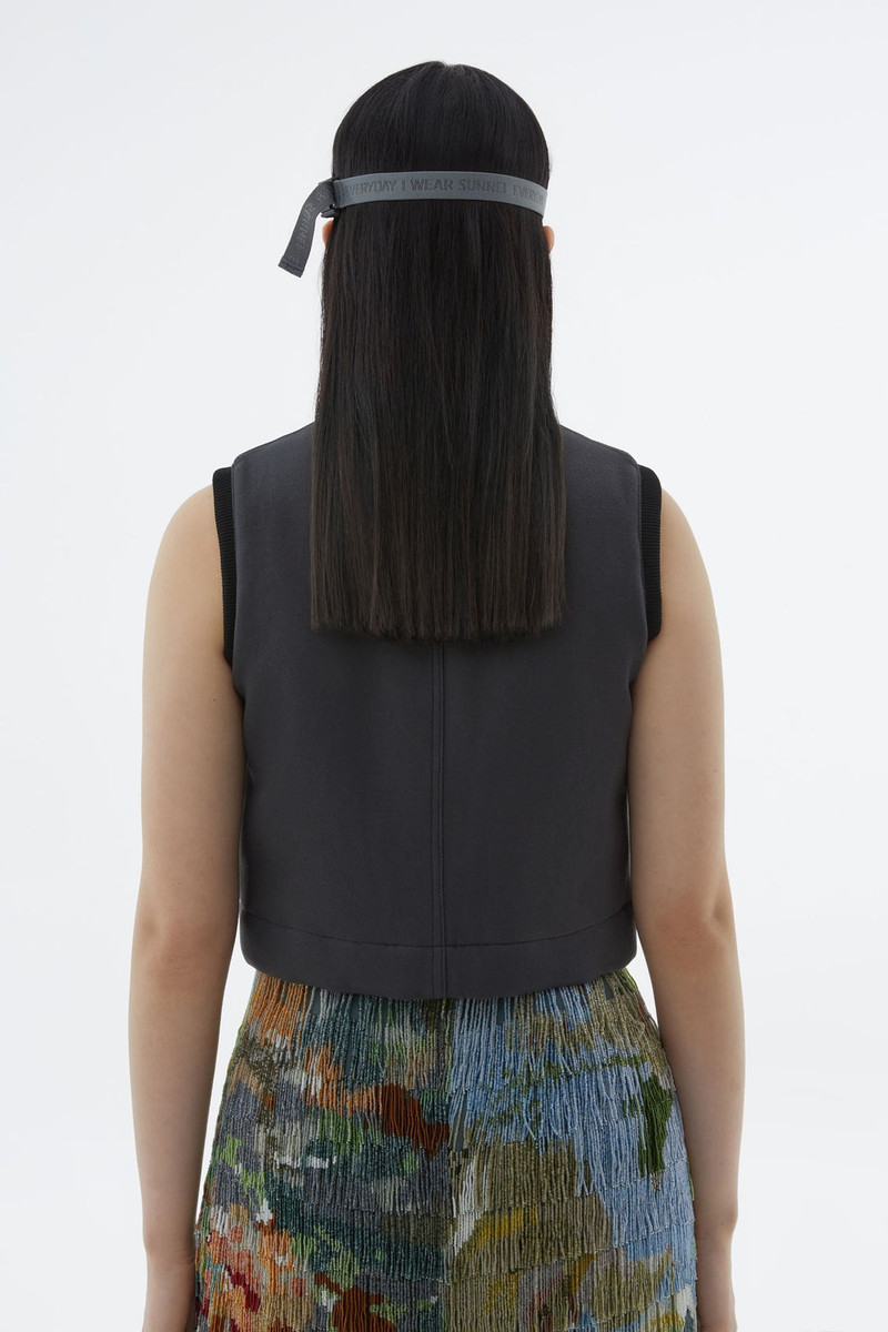 BELLIDENTRO CROPPED DENIM VEST 4