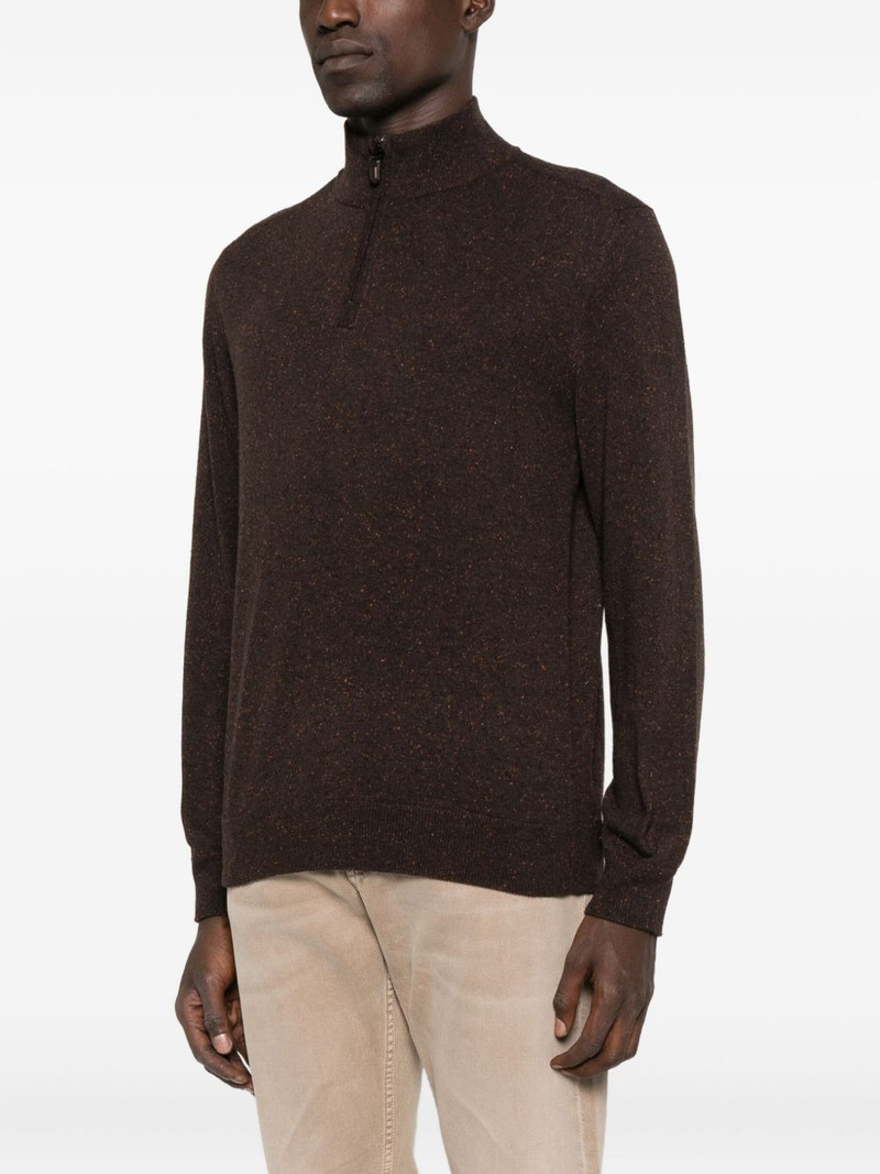 half-zip speckled wool sweater 3