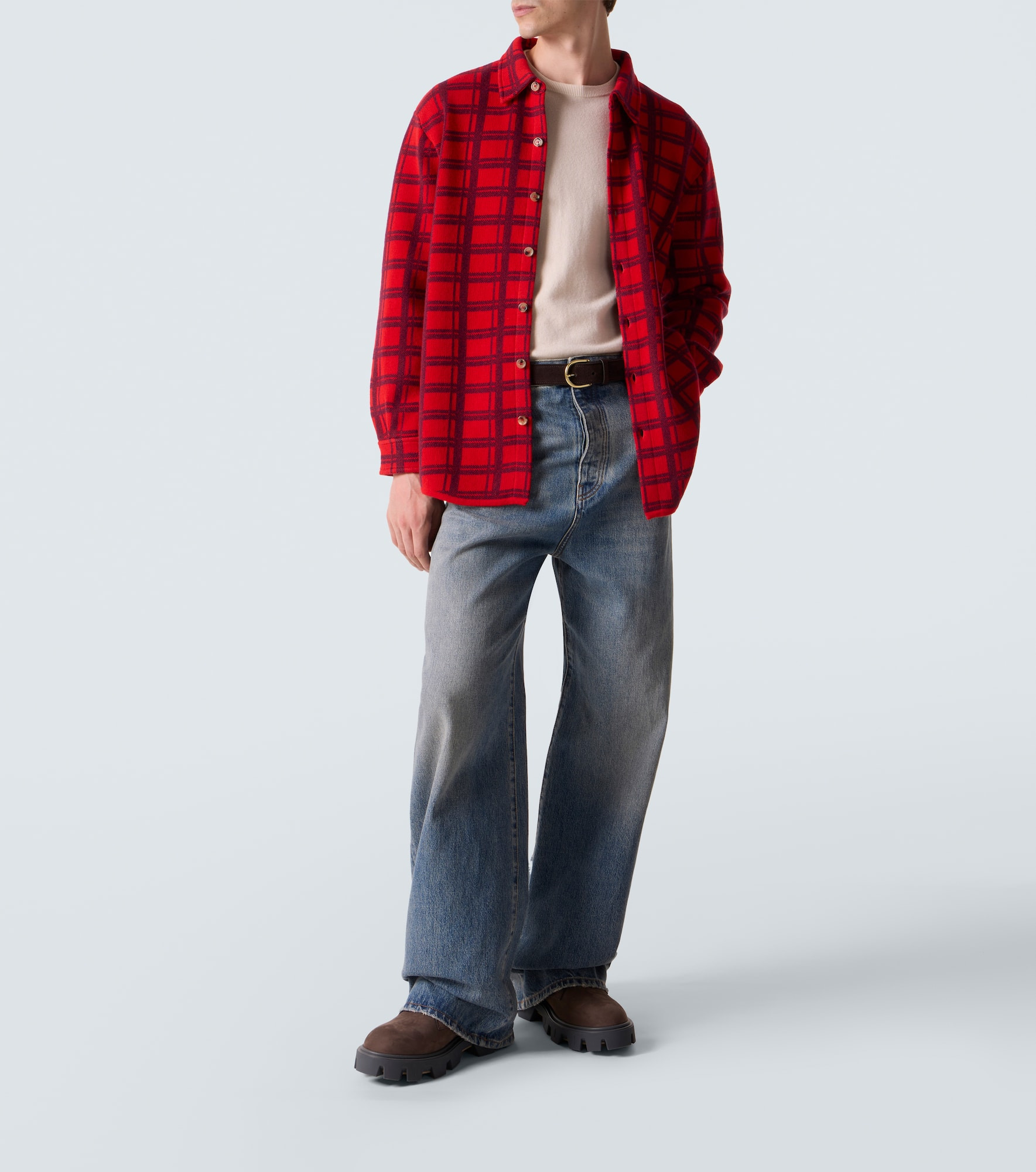 Mr Young checked cashmere shirt - 2