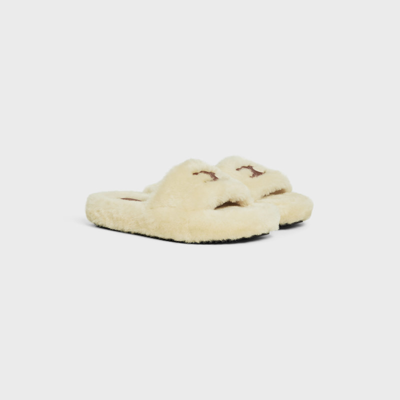 CELINE FUR SLIDES in Shearling 2