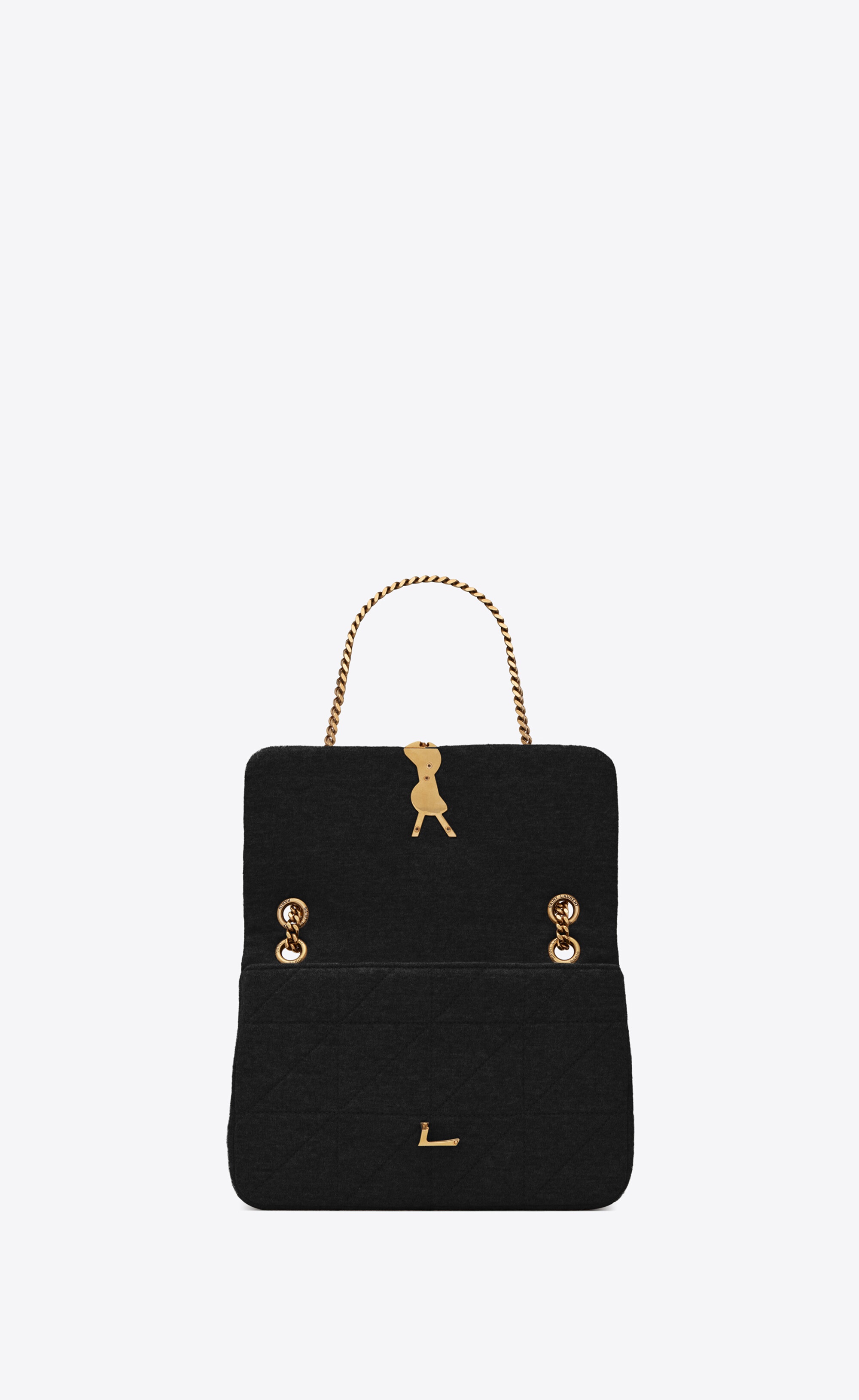 jamie medium chain bag "carré rive gauche" in jersey - 5