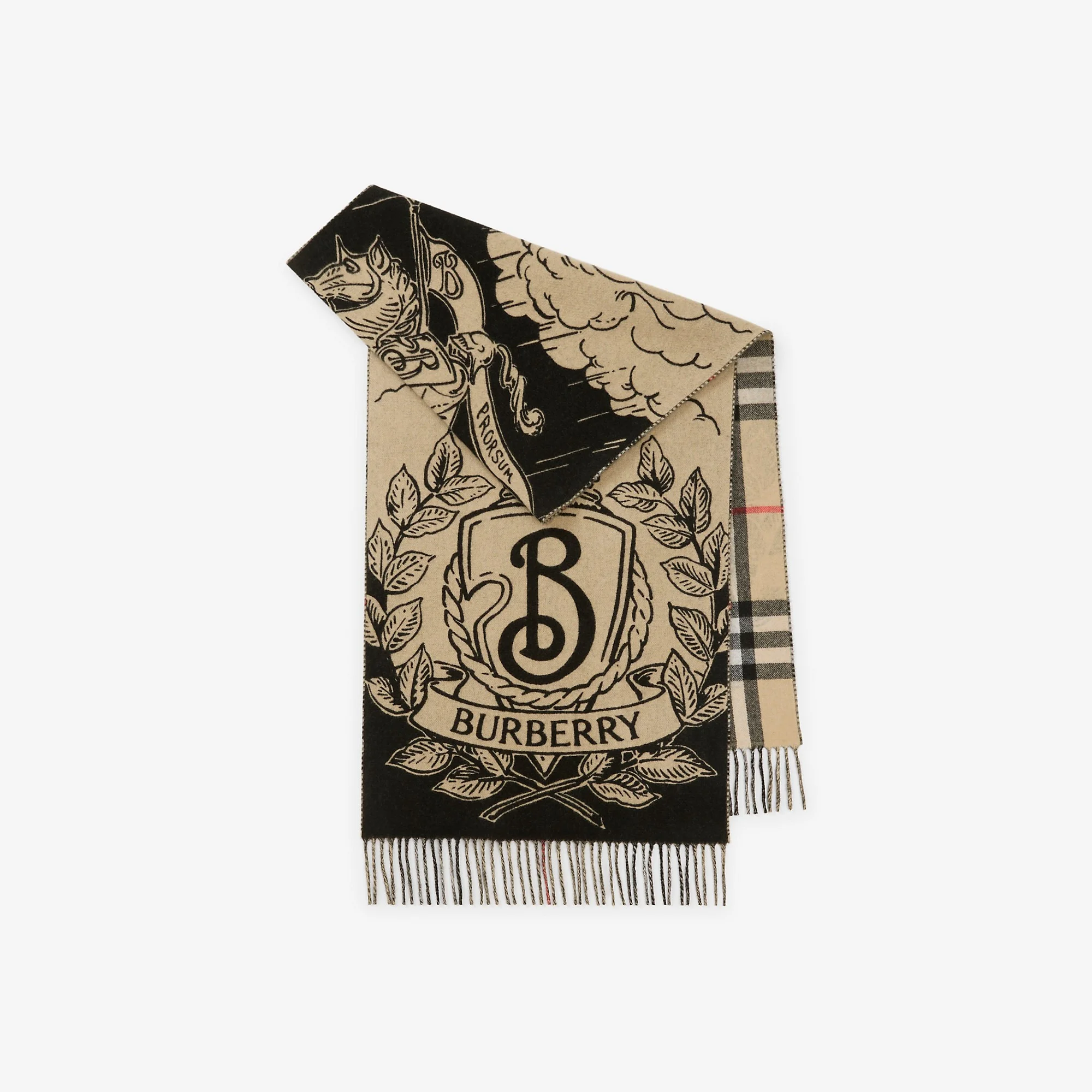 Wide Reversible Stormy Knight Scarf - 1