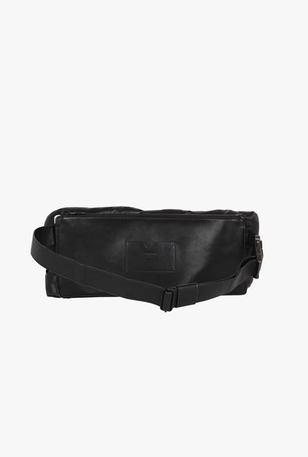 Black quilted leather Maxi Chain belt bag - 3