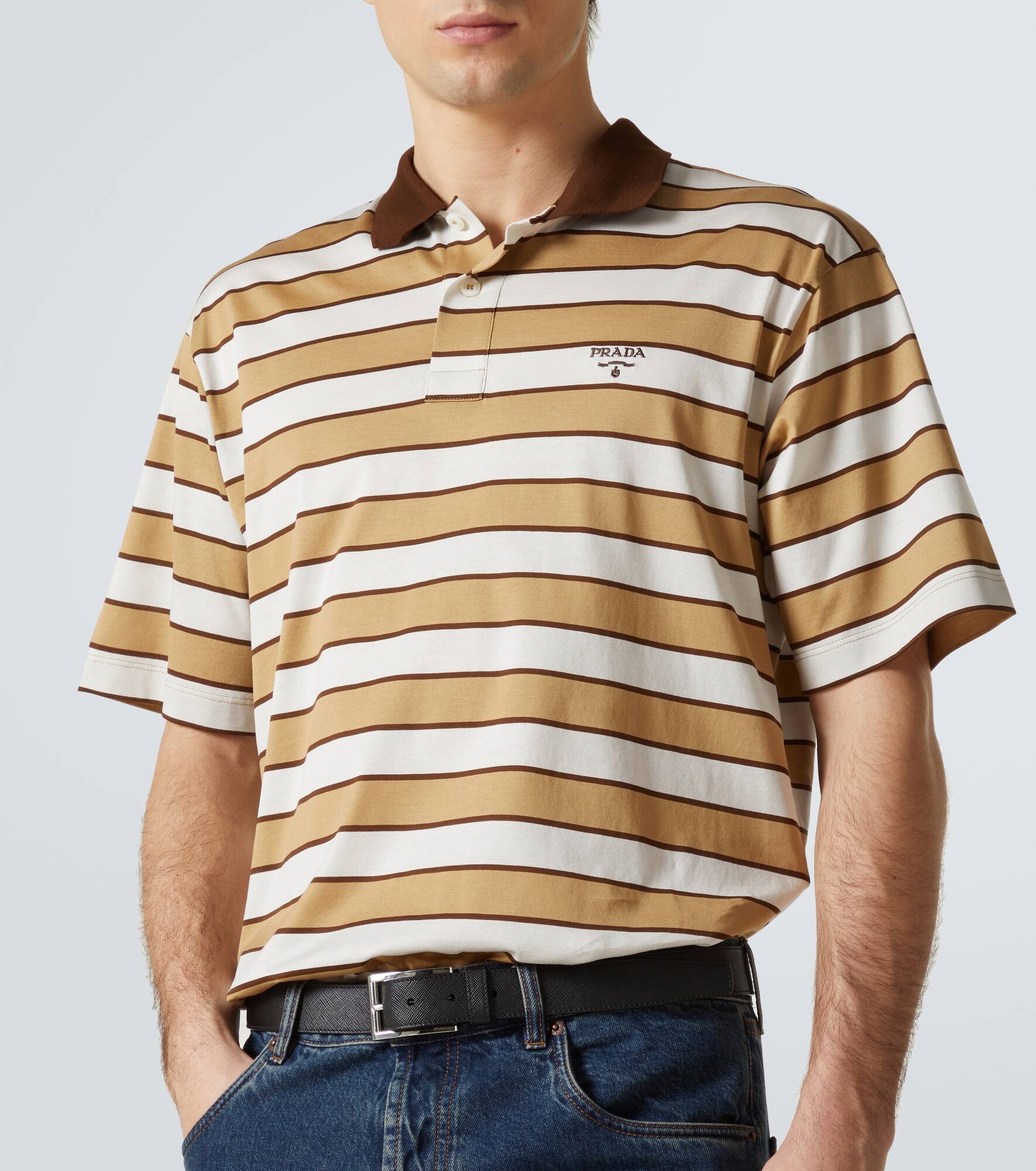 Striped cotton polo shirt - 5
