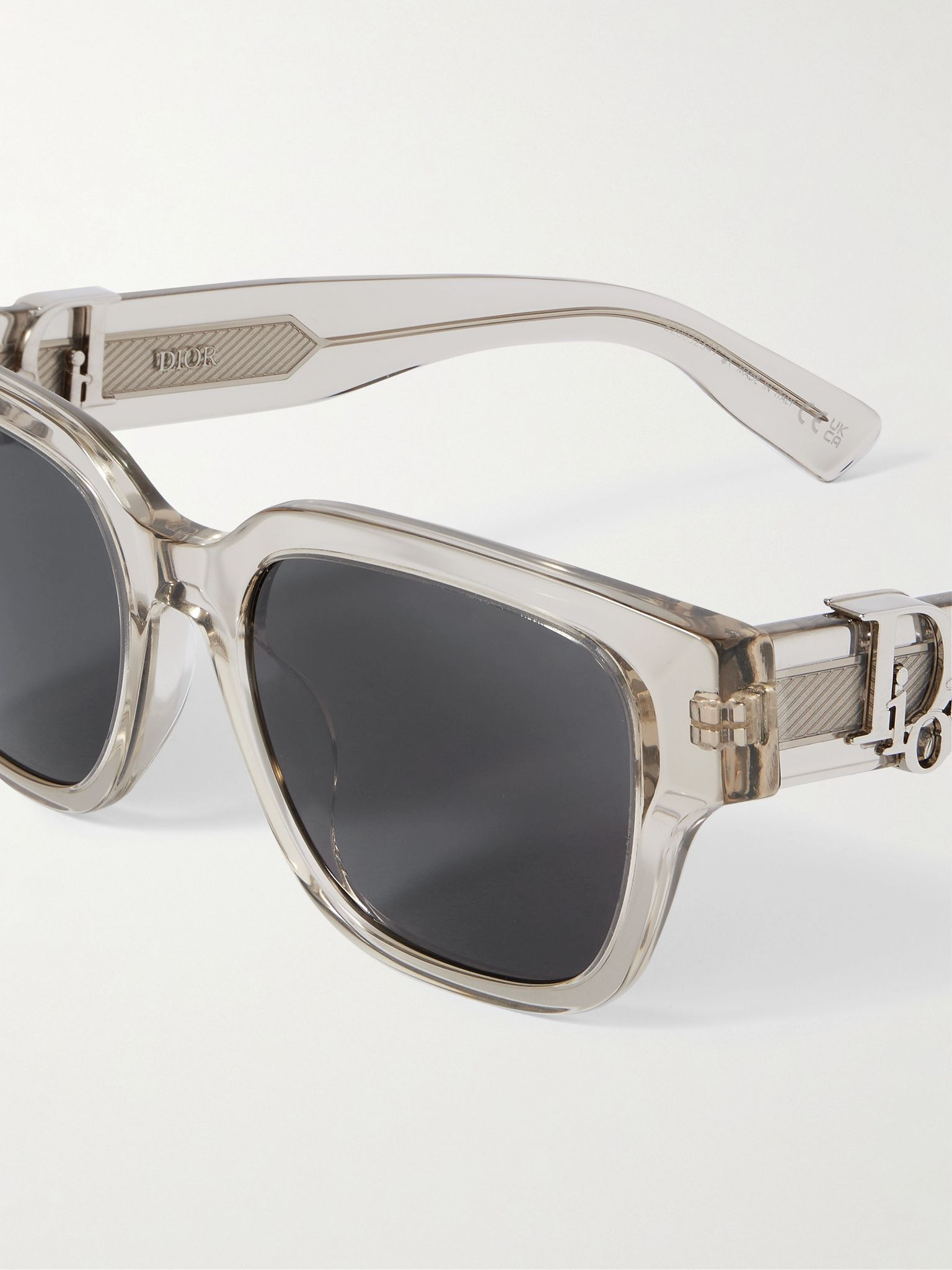 DiorOblique S1I Square-Frame Acetate Sunglasses Brown - 3