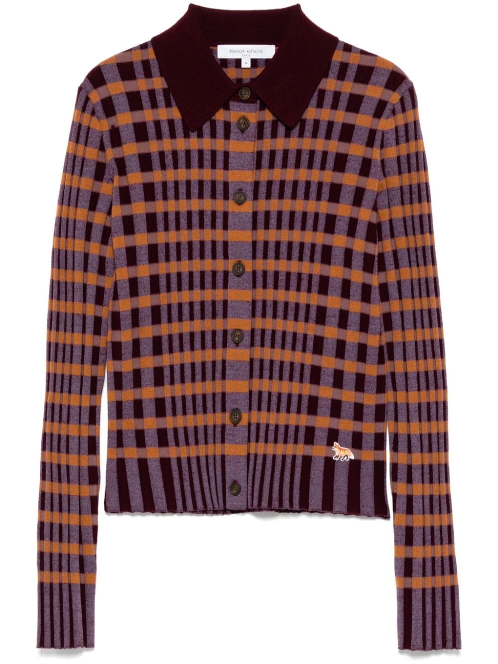 checked knitted shirt - 1