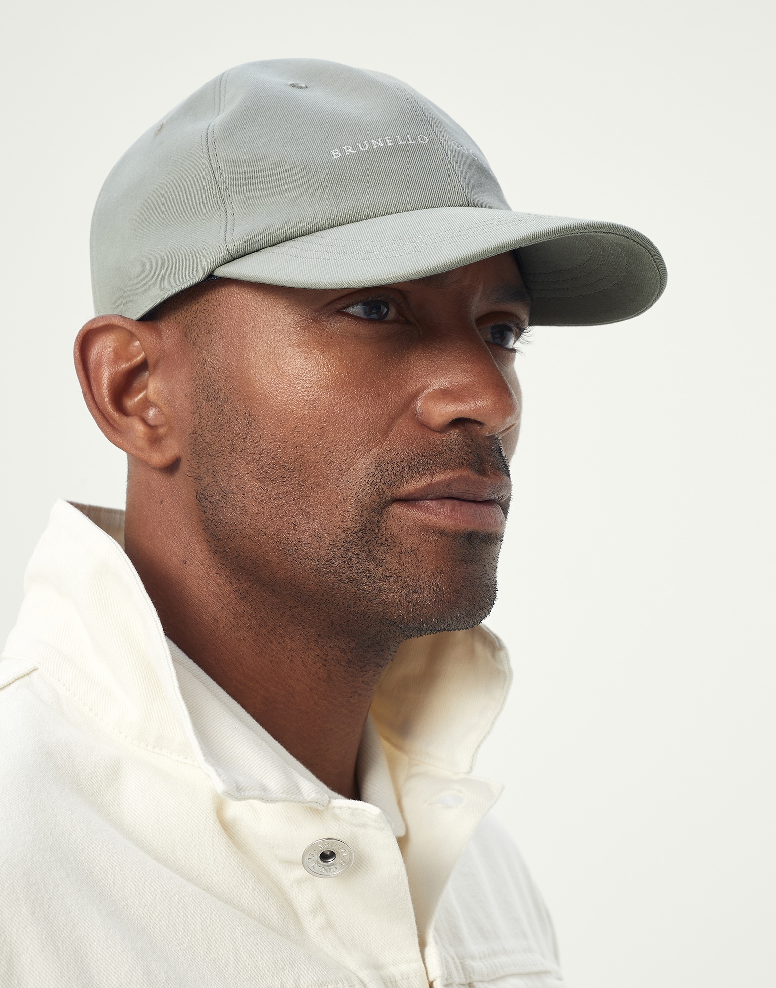 Baseball cap in twisted cotton gabardine with embroidery - 3