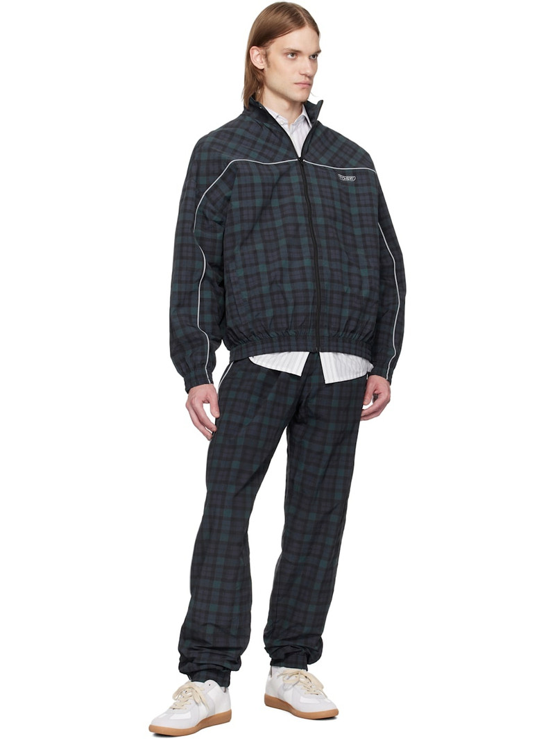 Martine Rose Navy & Green Printed Track Pants outlook