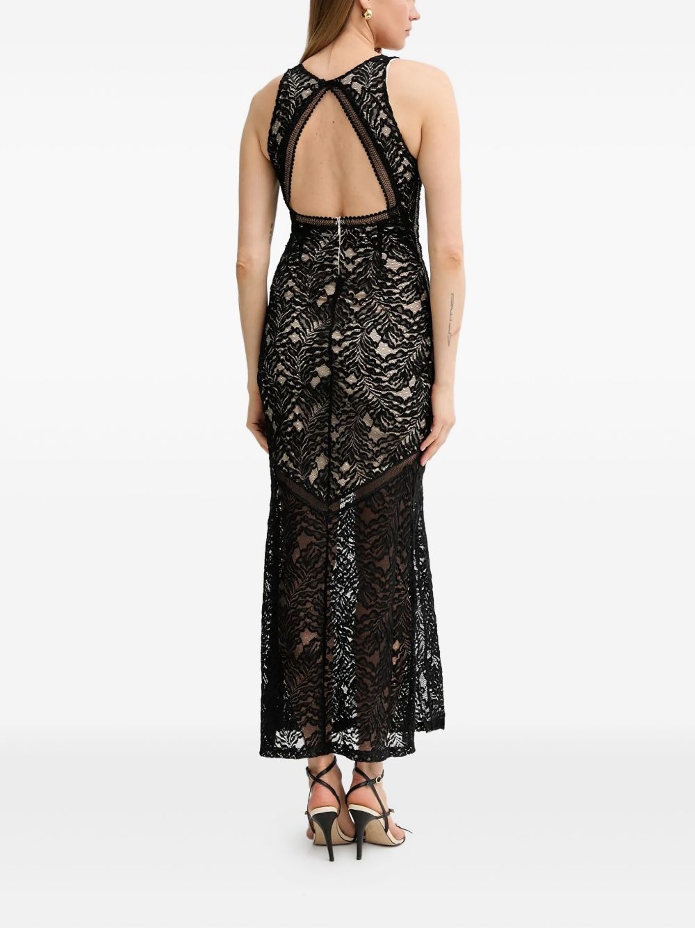 sleeveless v-neck maxi dress - 3
