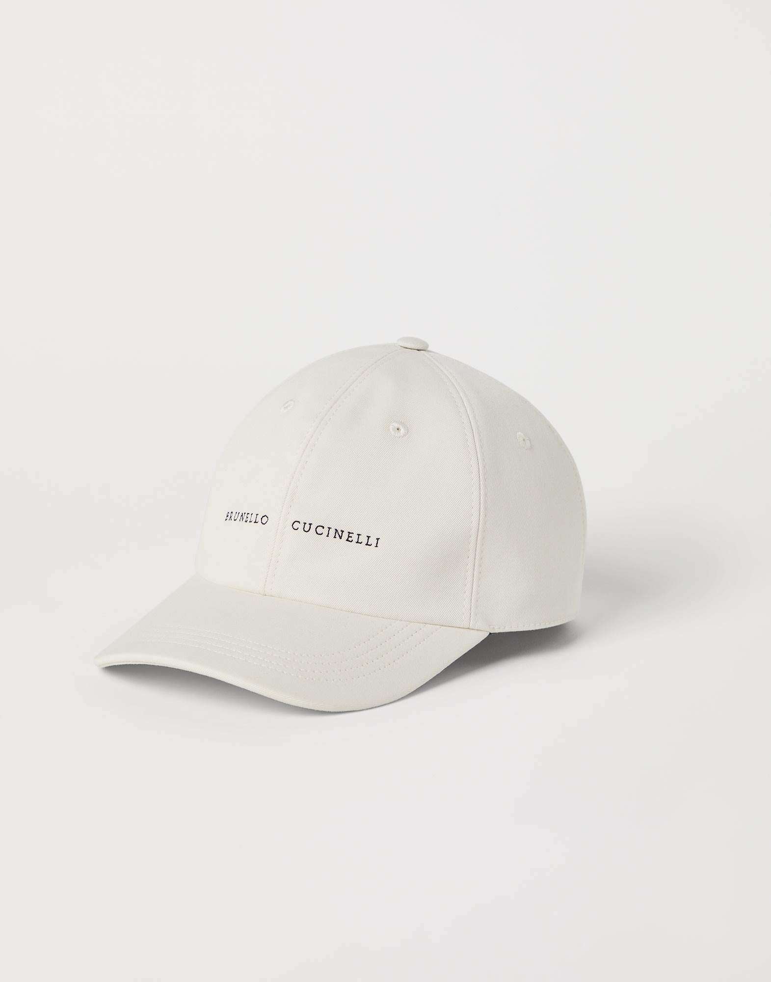 Baseball cap in twisted cotton gabardine with embroidery - 1