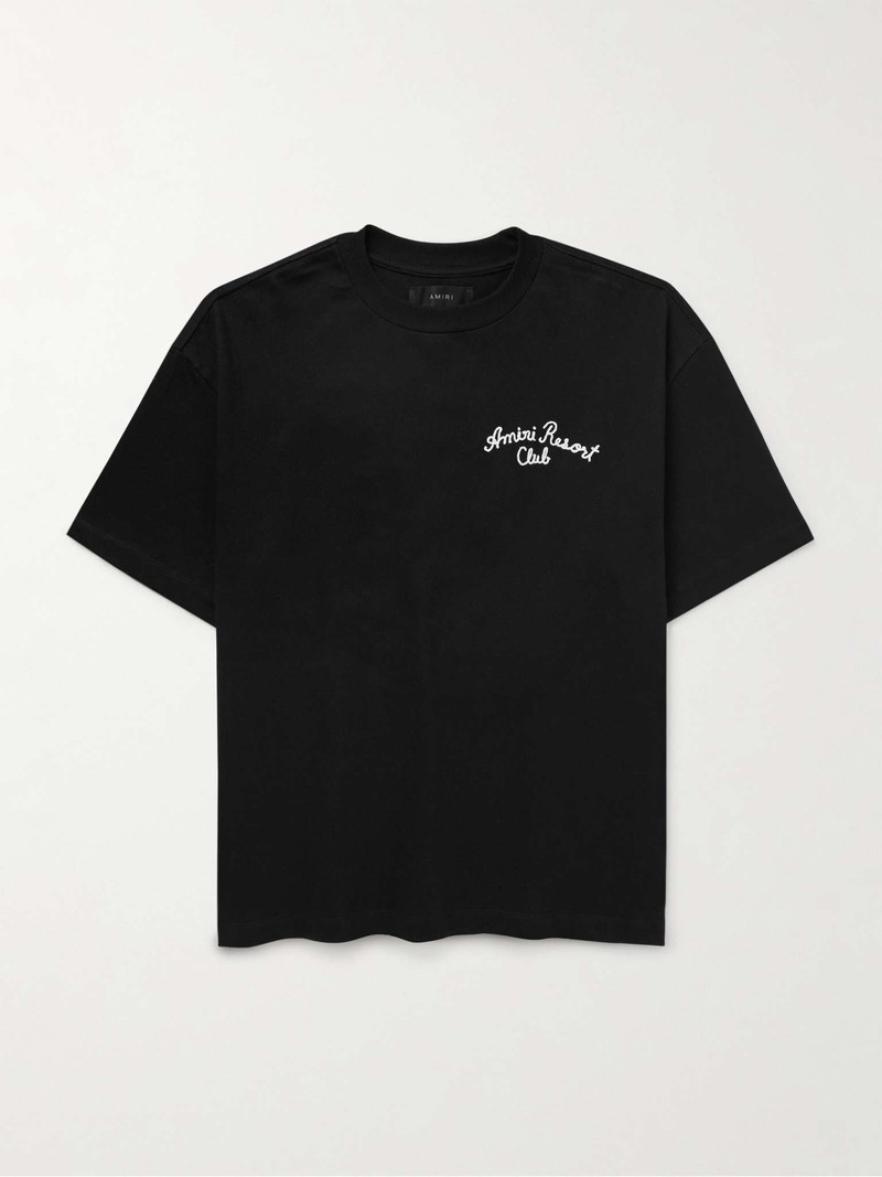 Spirit Oversized Logo-Embroidered Cotton-Jersey T-Shirt 1