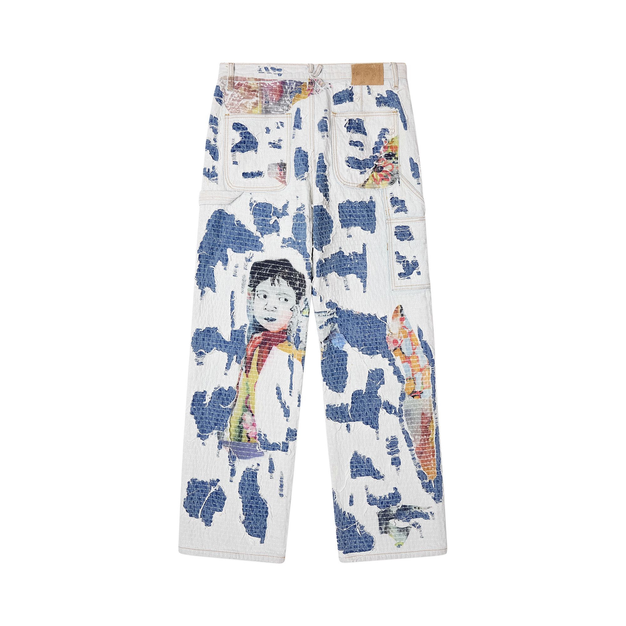 KidSuper Boro Stitched Double Knee Pant 'Multicolor' - 2