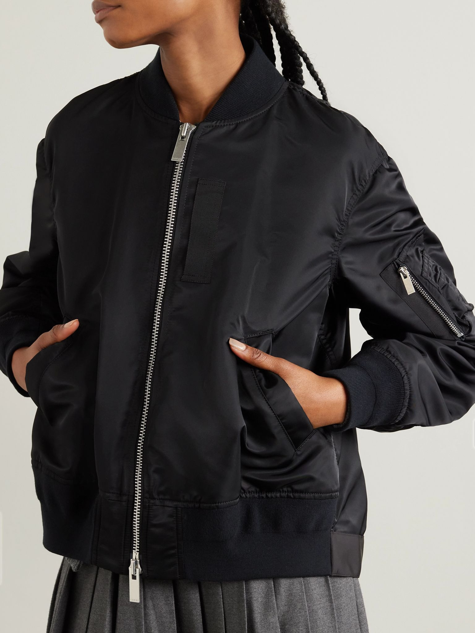 MA-1 shell bomber jacket Black - 3
