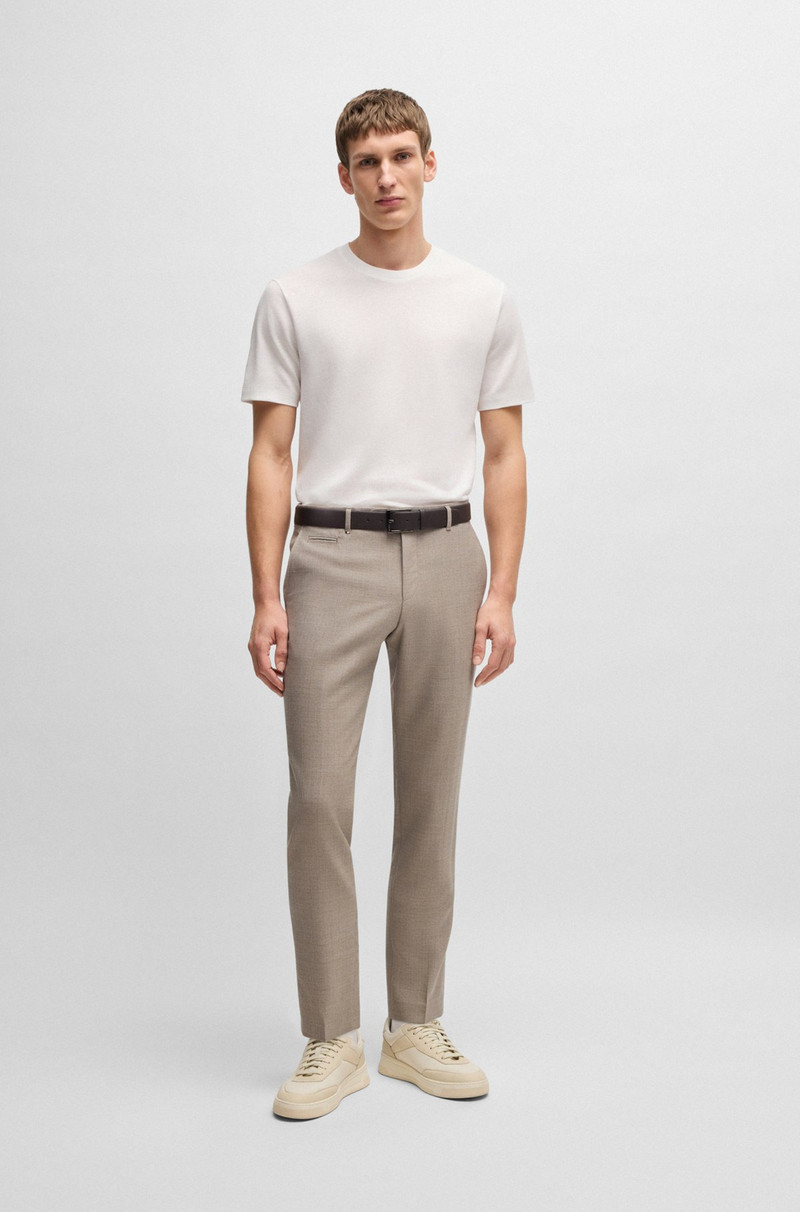 BOSS REGULAR-FIT T-SHIRT IN COTTON AND LINEN outlook