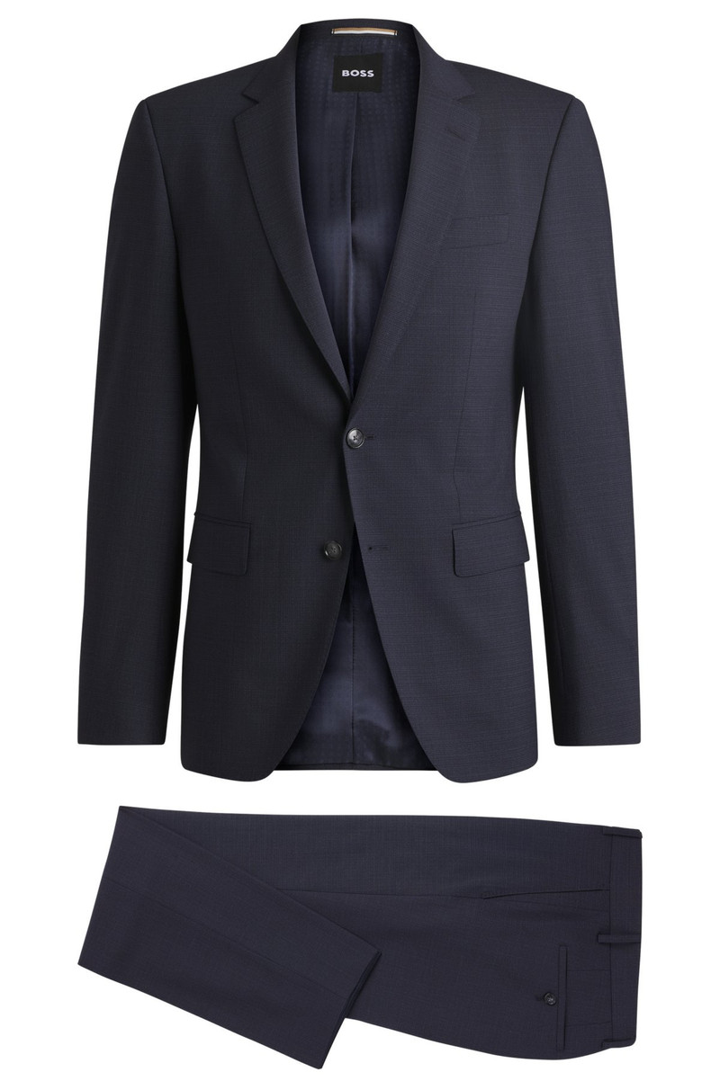 SLIM-FIT SUIT IN MICRO-PATTERNED STRETCH CLOTH 8