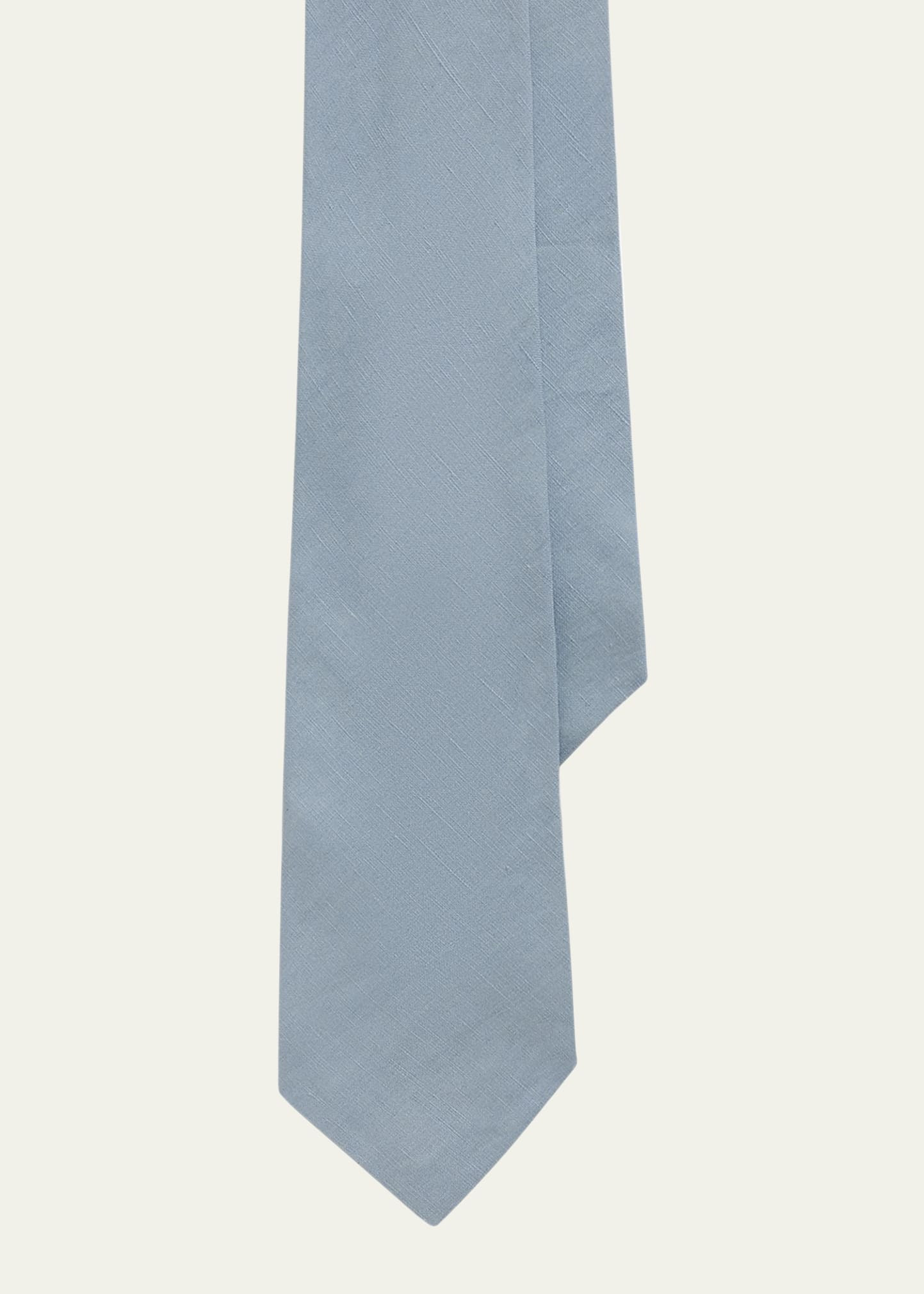 Men's Silk-Linen Textured Tie - 1