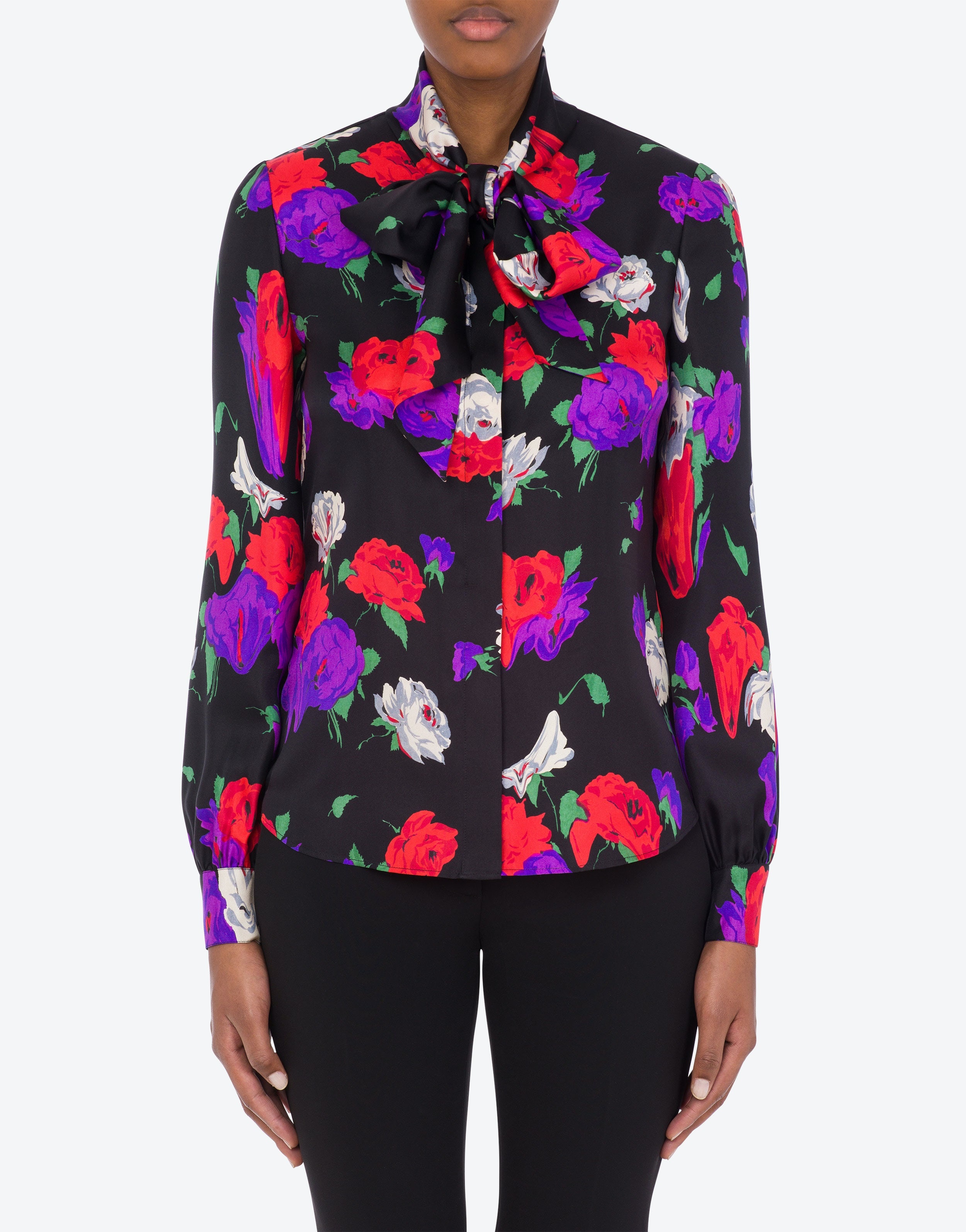 ALLOVER MORPHED FLOWERS TWILL SHIRT - 2