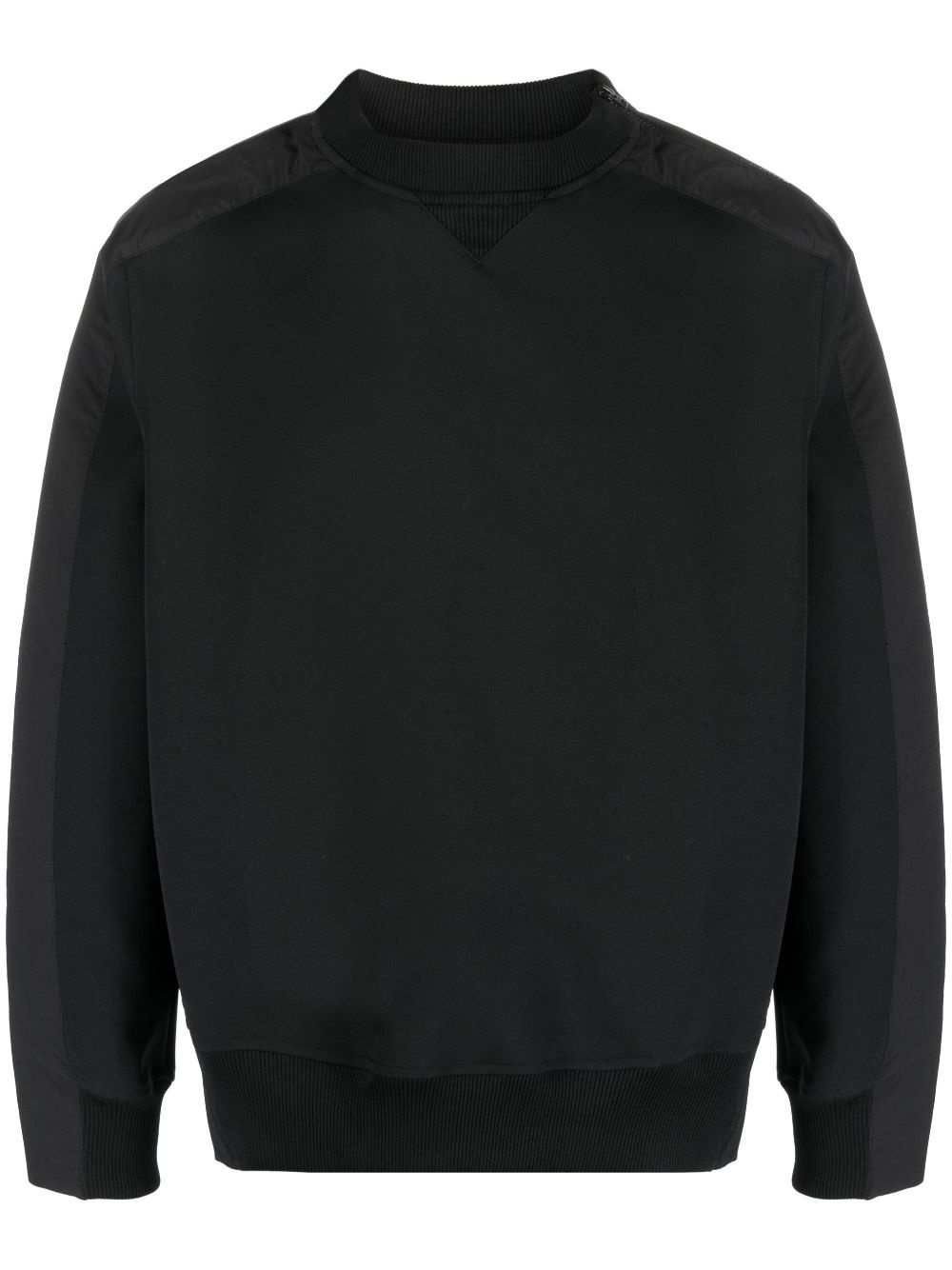 zip-detail long-sleeve sweatshirt - 1