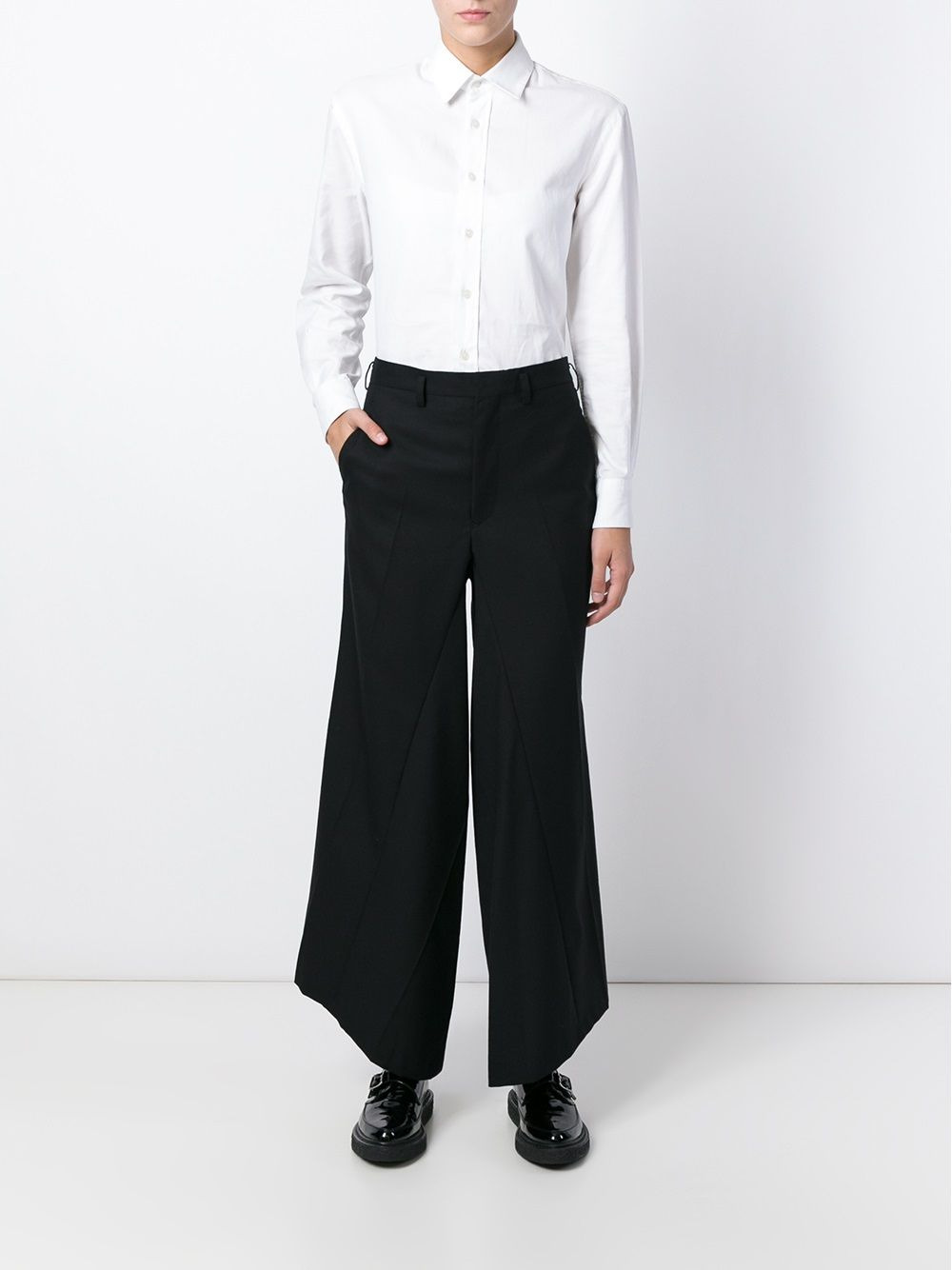 wide leg crepe trousers - 2