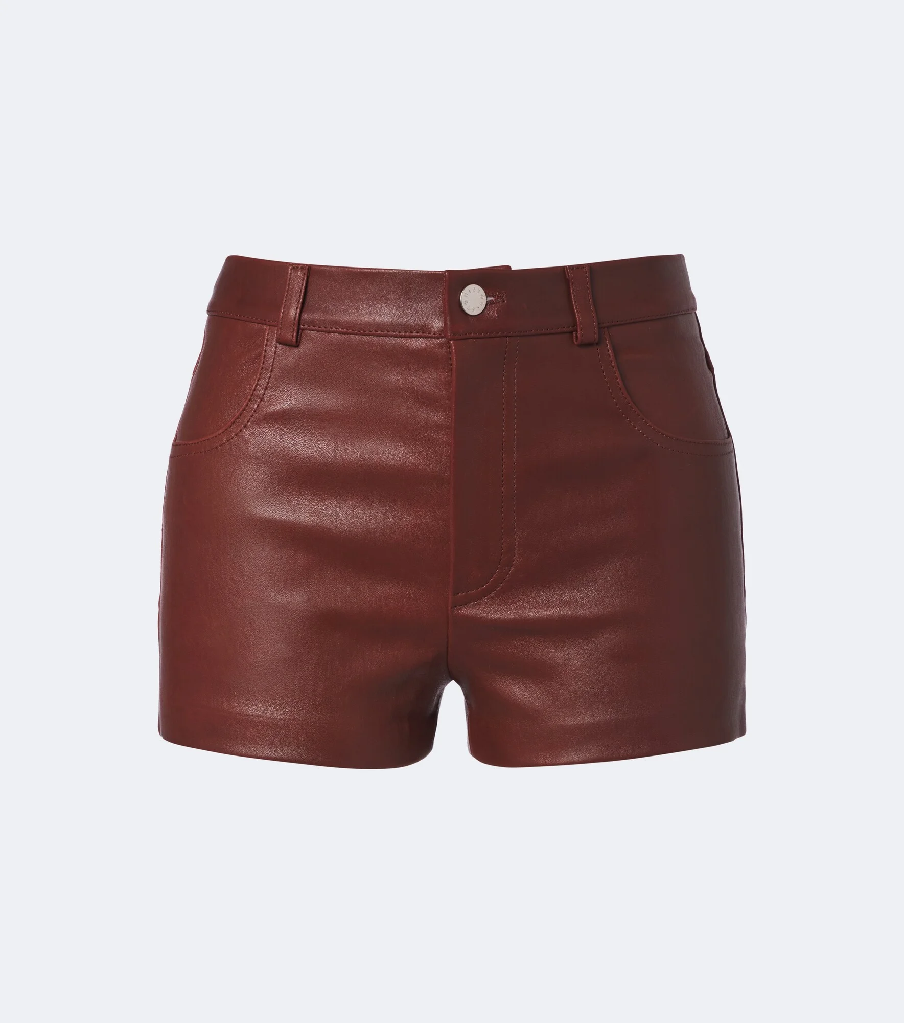 Roxie mid-rise leather shorts - 1