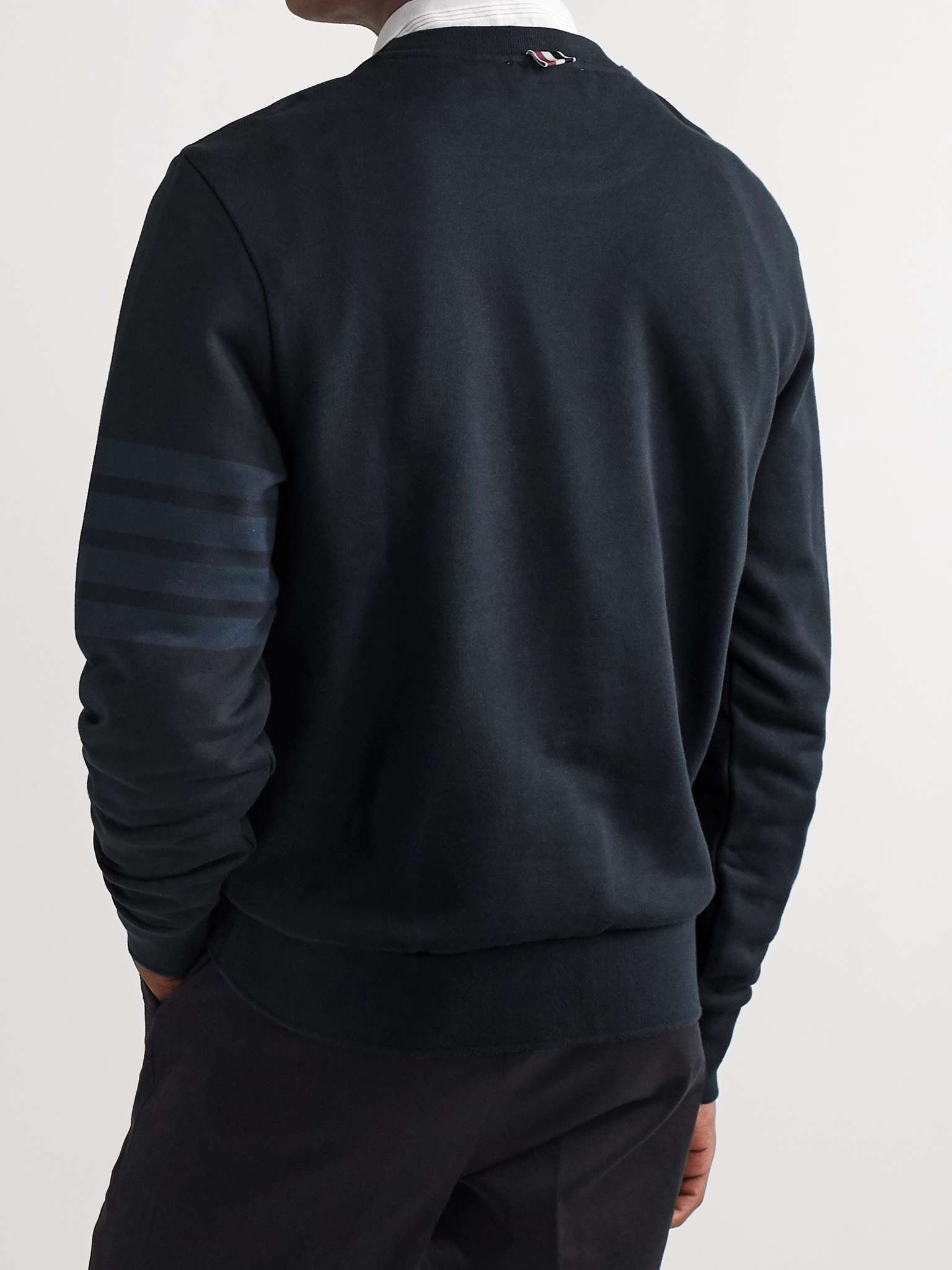 Slim-Fit Striped Loopback Cotton-Jersey Sweatshirt - 4