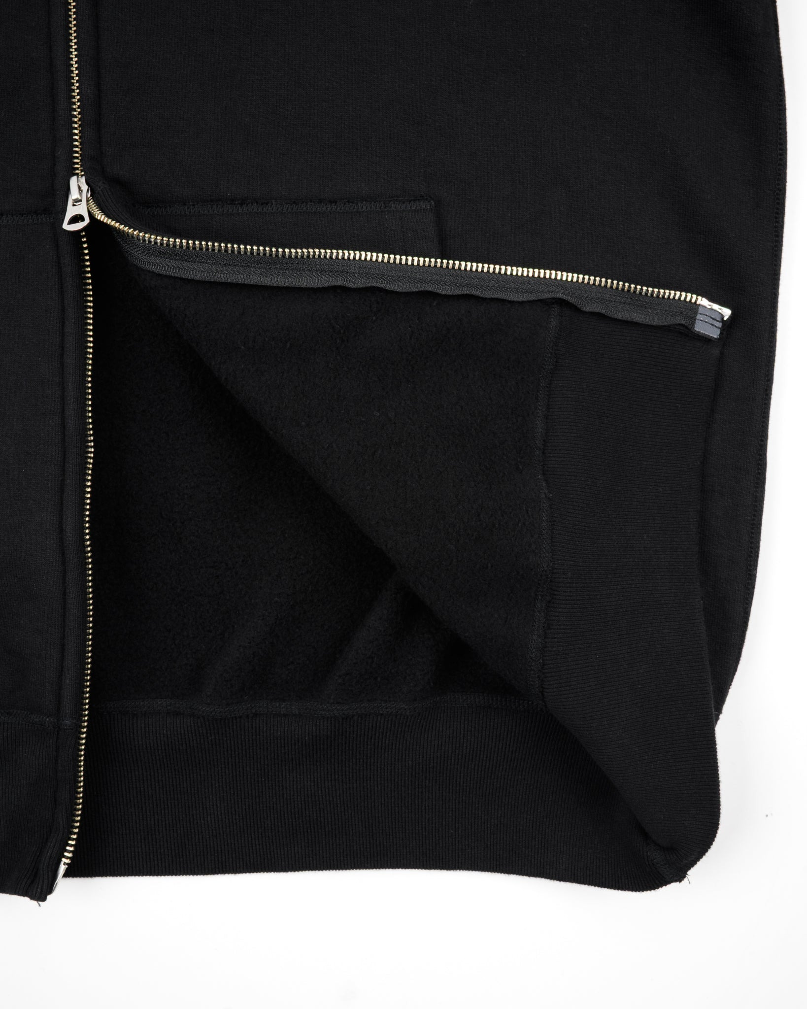 IHSW-10-BLK 14oz Ultra Heavyweight Loopwheel Cotton Zip Up Hoodie - Black - 10