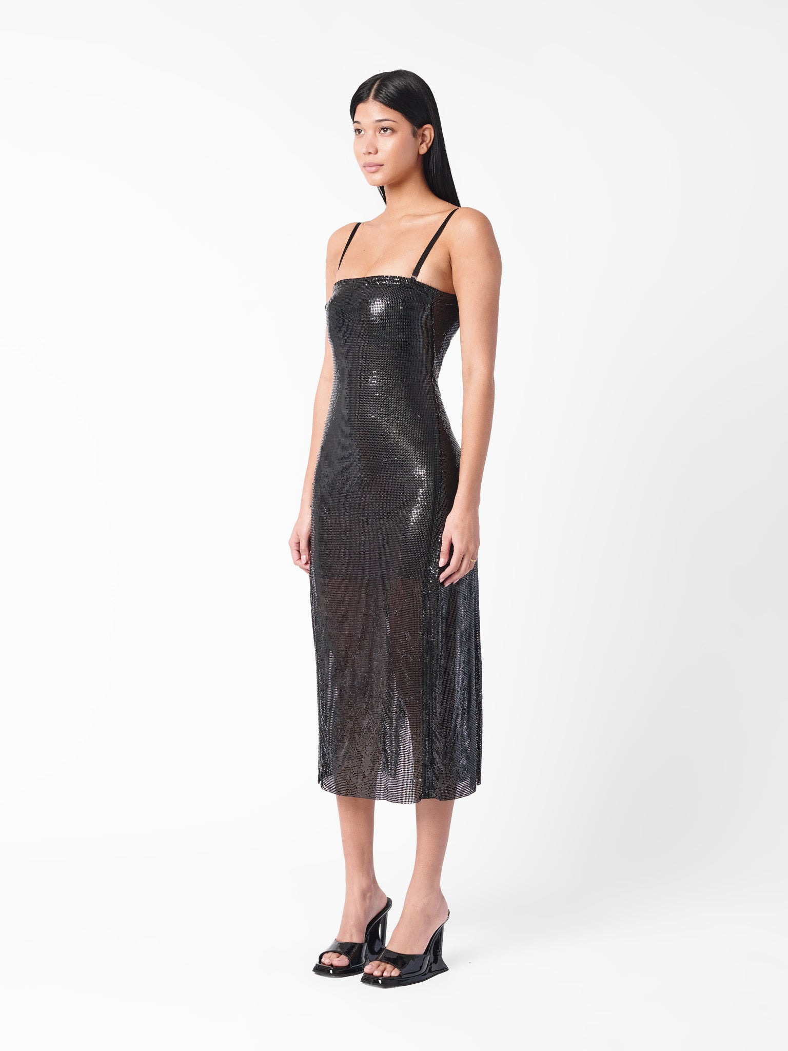 SELENA MIDI DRESS BLACK - 5