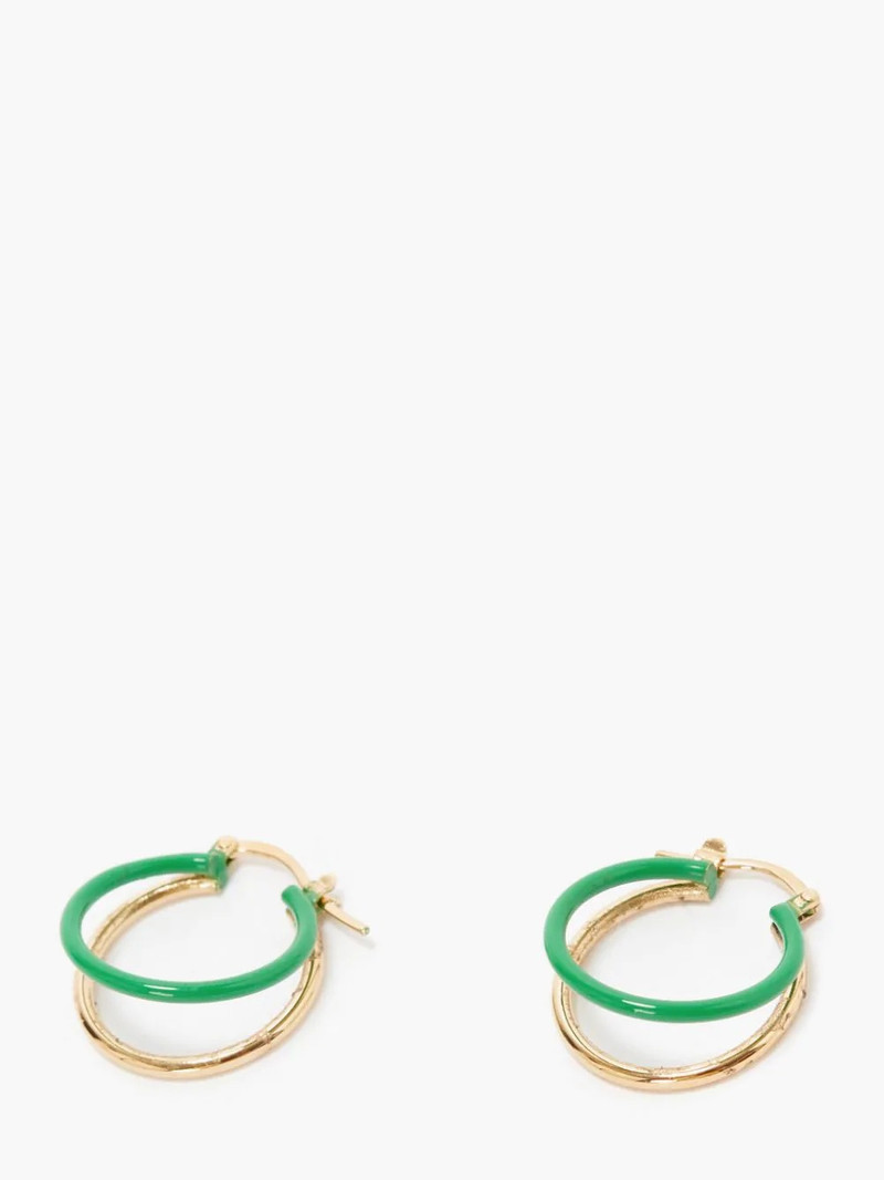 JW Anderson DOUBLE RING HOOP EARRINGS outlook