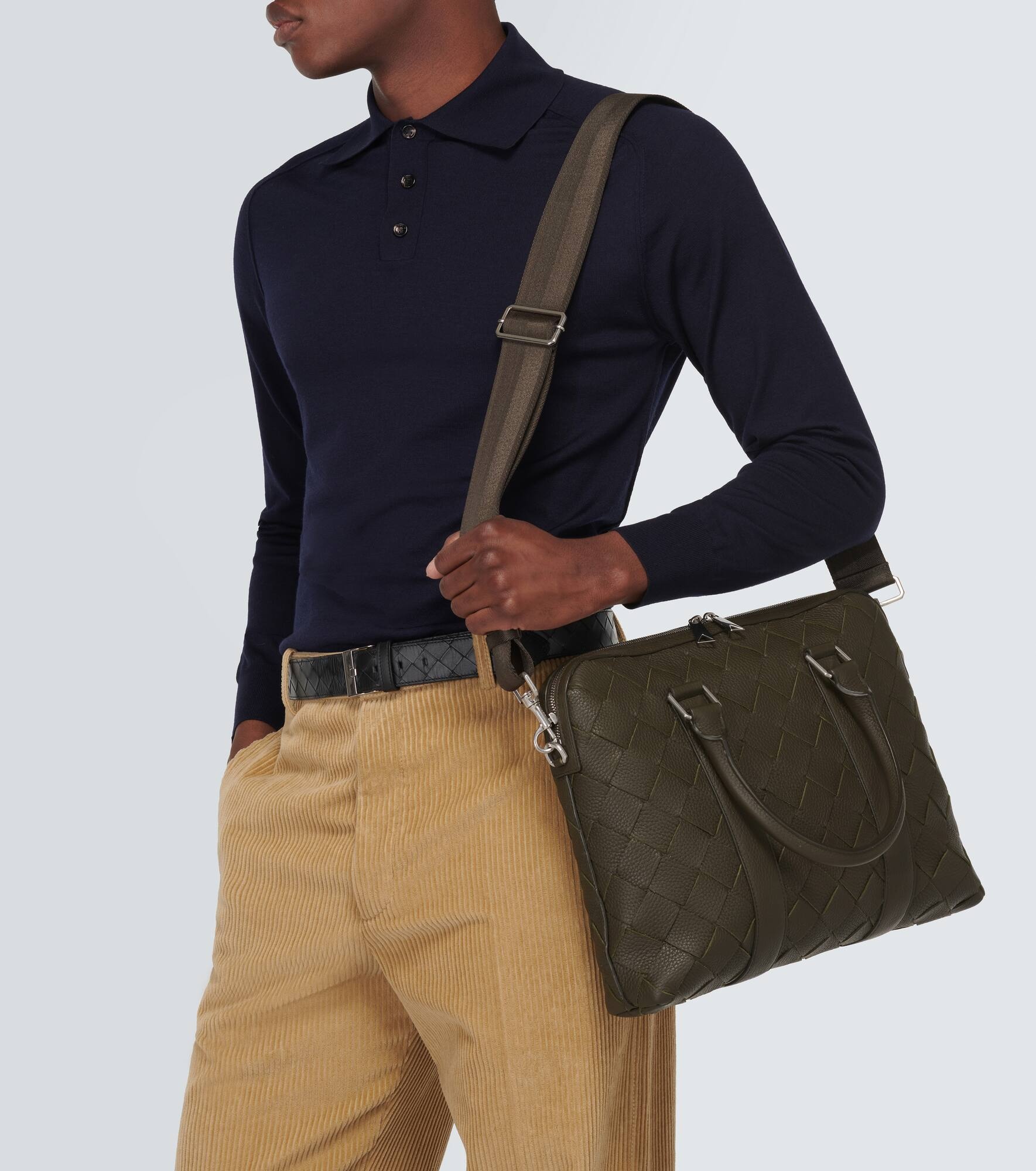Intrecciato leather briefcase - 3