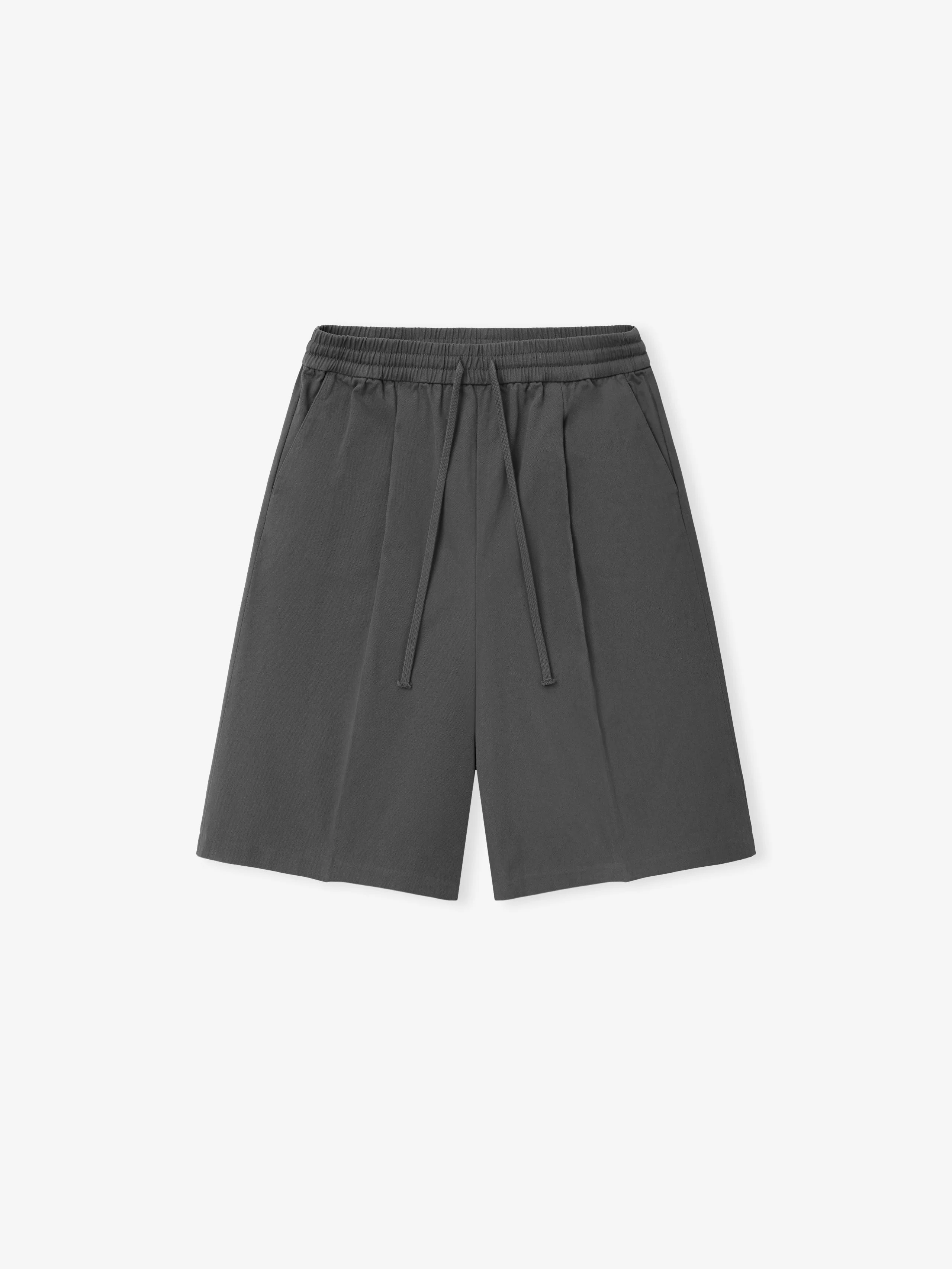 Cotton Twill Relaxed Drawstring Short - 1