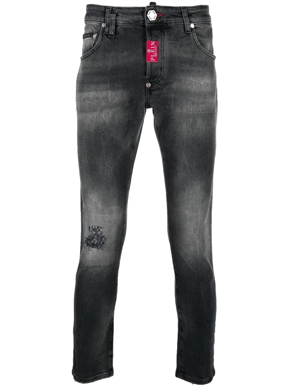 distressed skinny jeans - 1