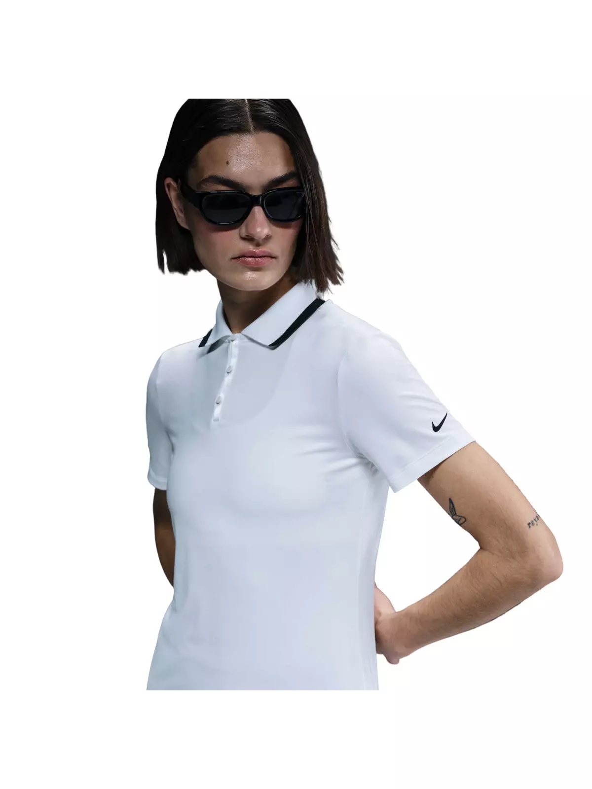 Women's Dri-FIT Tour Short-Sleeve Golf Polo -White - 6