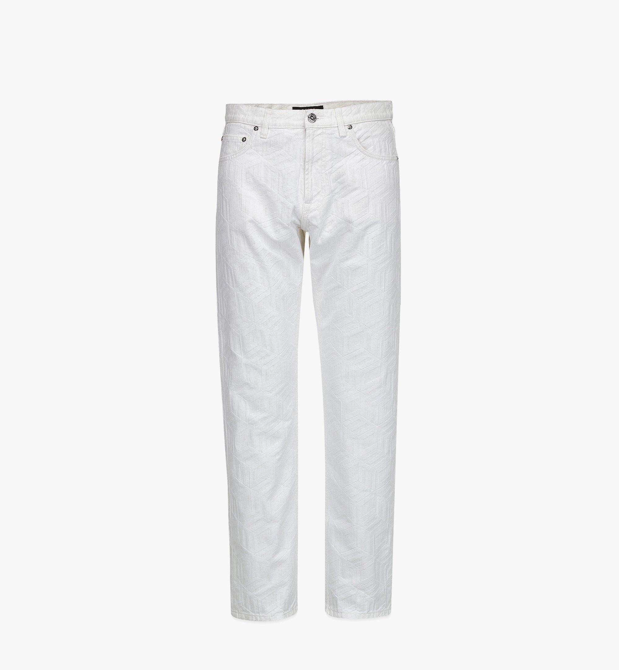 Men’s Cubic Monogram Denim Jeans in Sustainable Cotton - 1