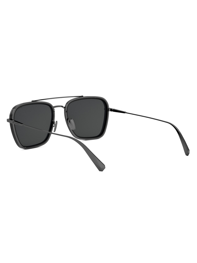 Men's B. ZERO1 55MM Square Sunglasses - Ruthenium Dark Grey Polarized 4