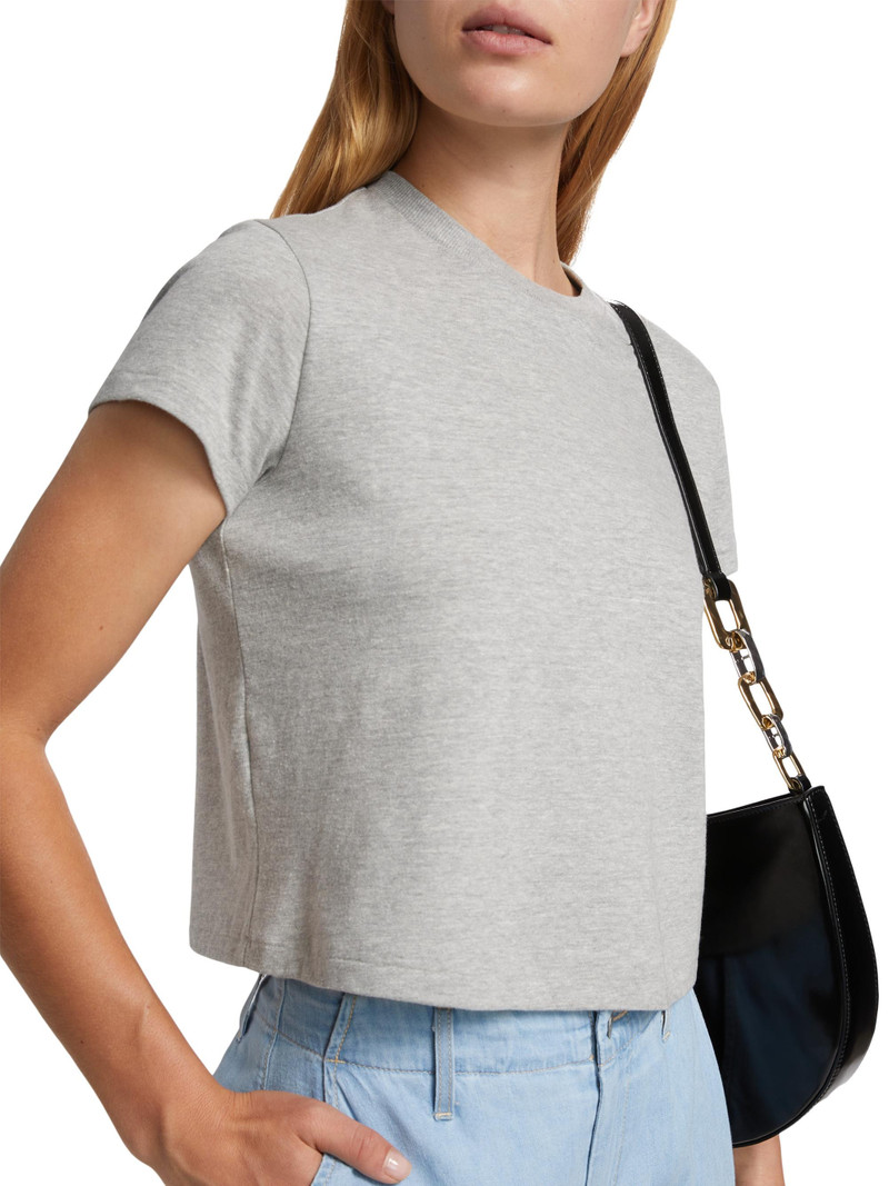 Women's Cotton Crop T-Shirt - Heather Grey 6