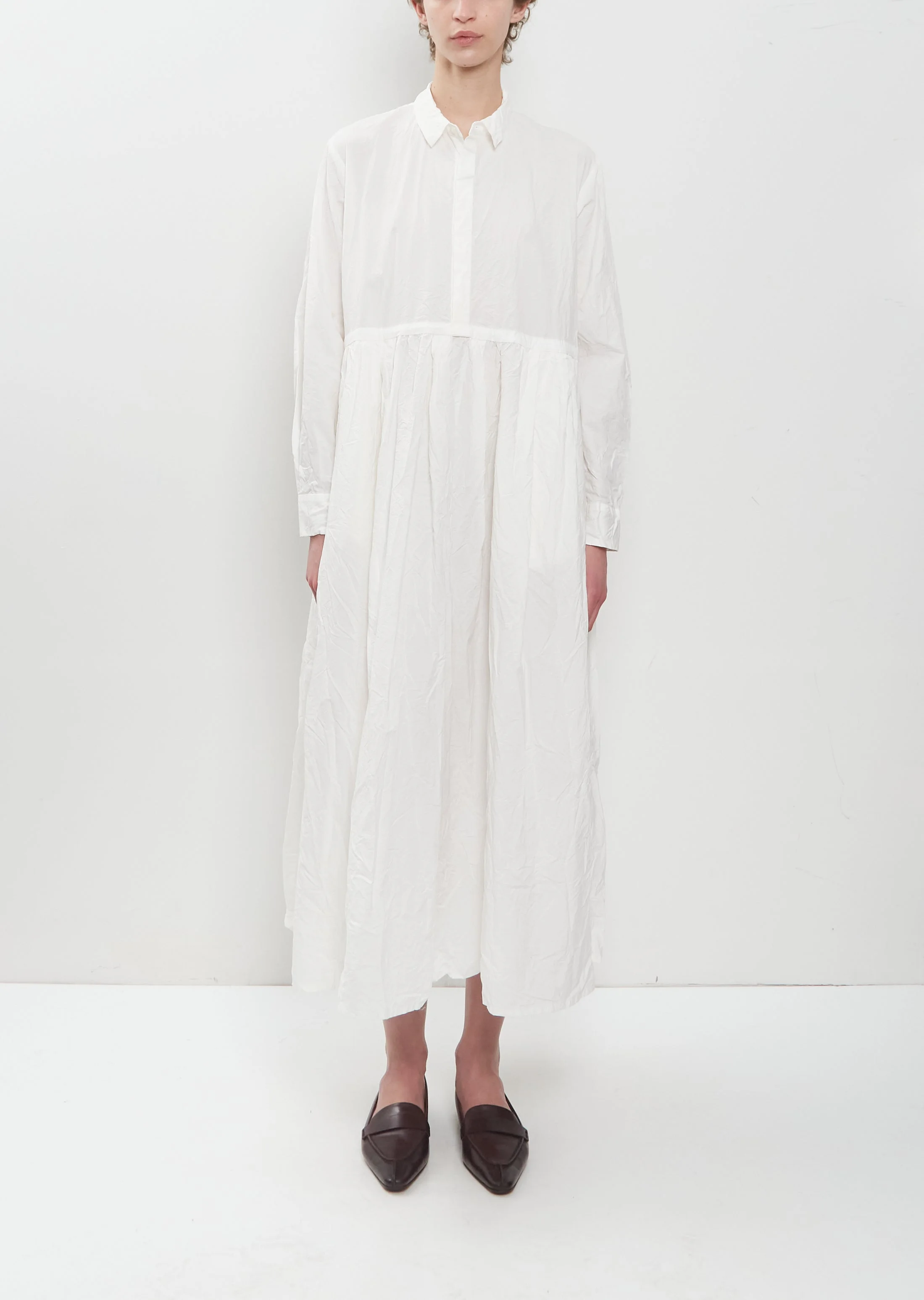 Typewriter Cotton Shirt Dress - 1