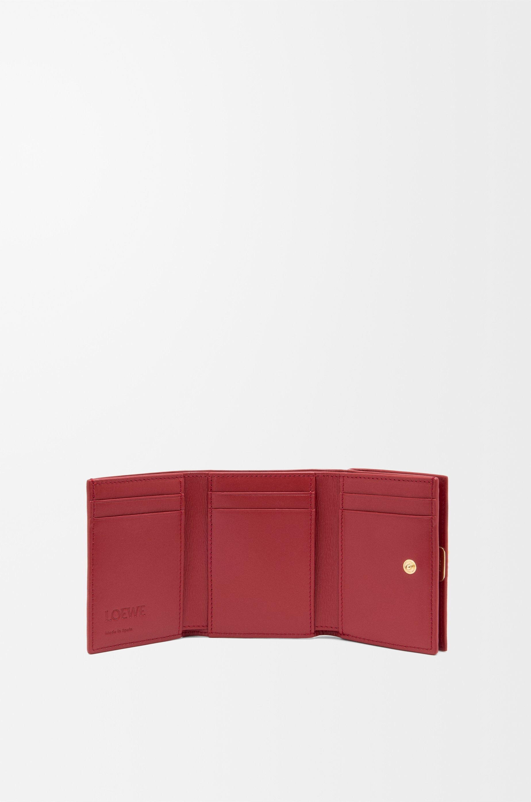 Puffer Anagram trifold wallet in shiny nappa calfskin - 2