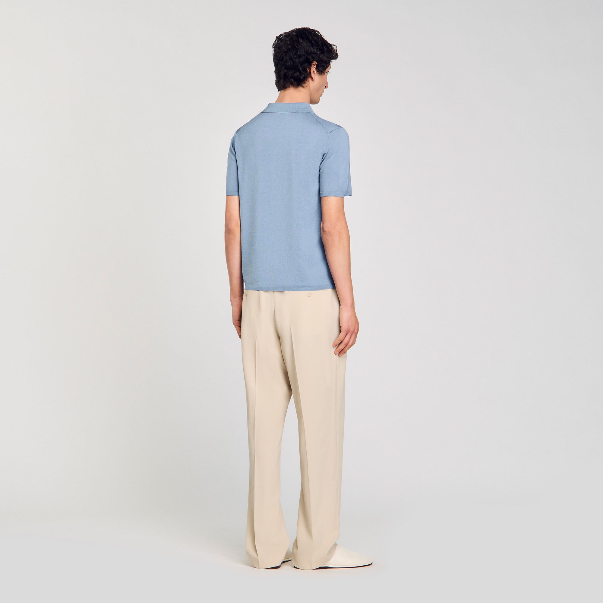 SHORT-SLEEVE KNITTED POLO SHIRT - 5